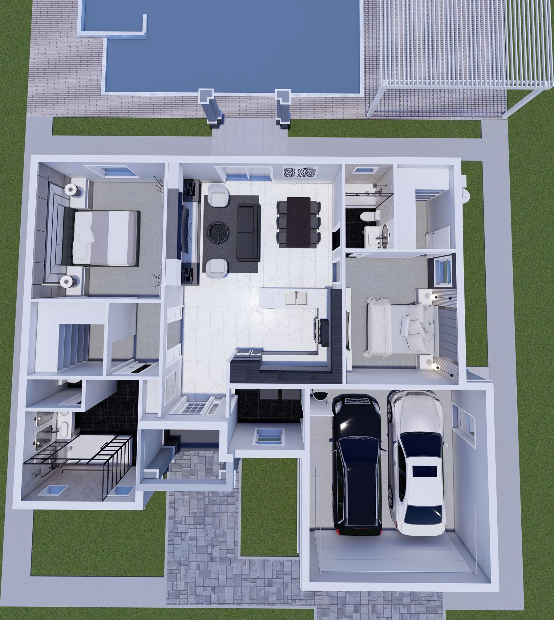 Molpadia 3D floor plan, top-down
