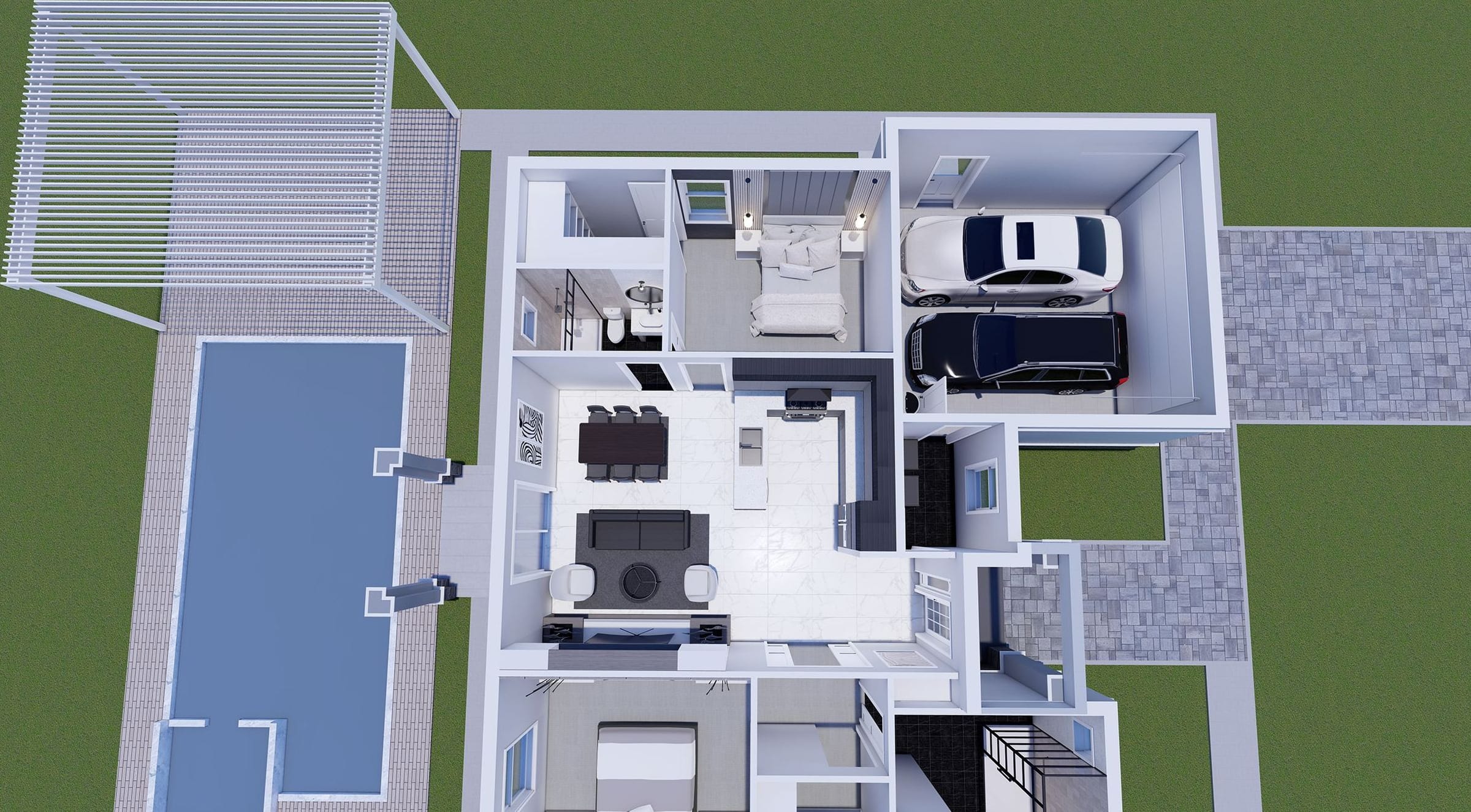 Molpadia 3D floor plan, side view