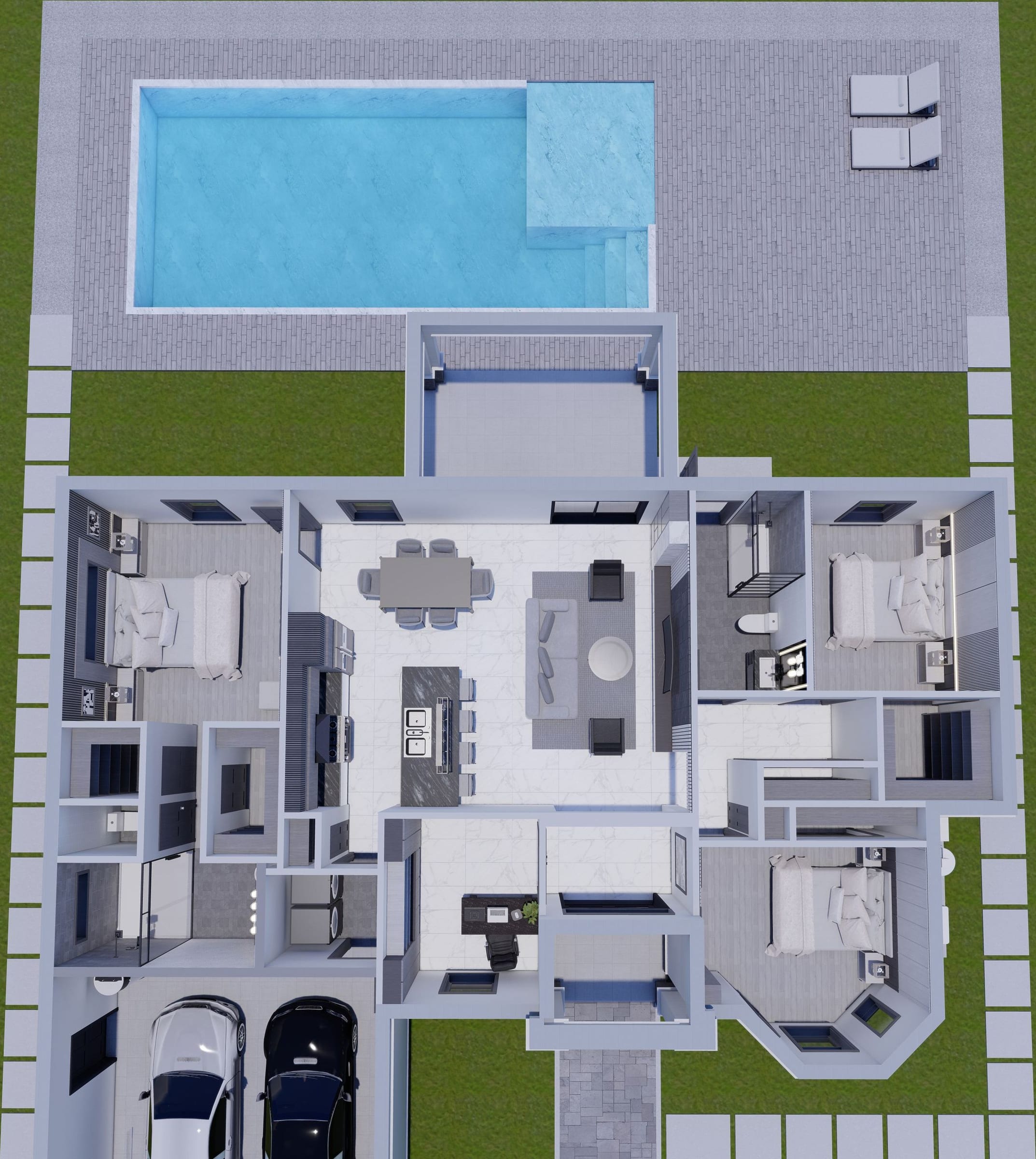 Neikea M1 3D floor plan, top-down