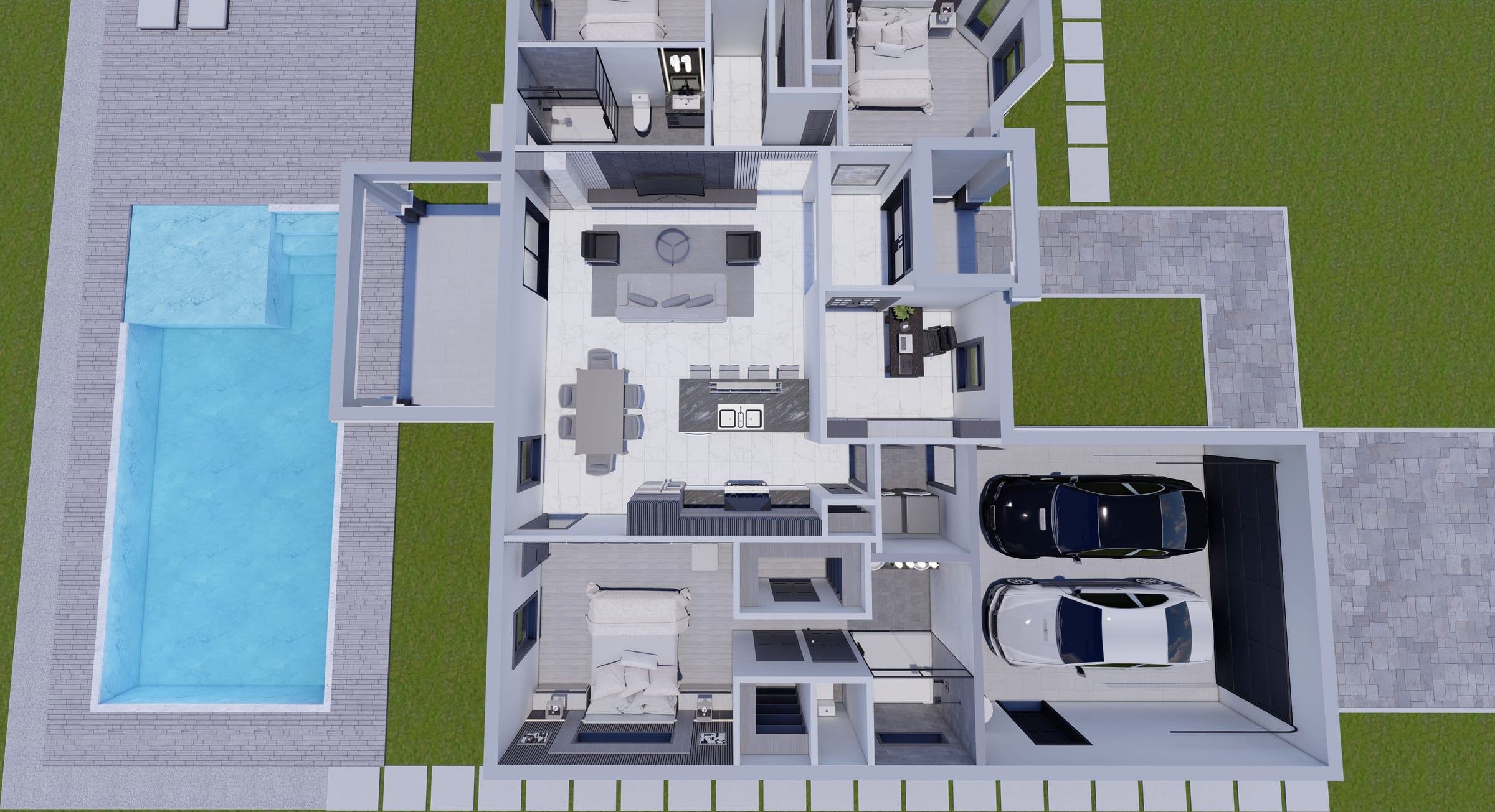 Neikea M1 3D floor plan, side view