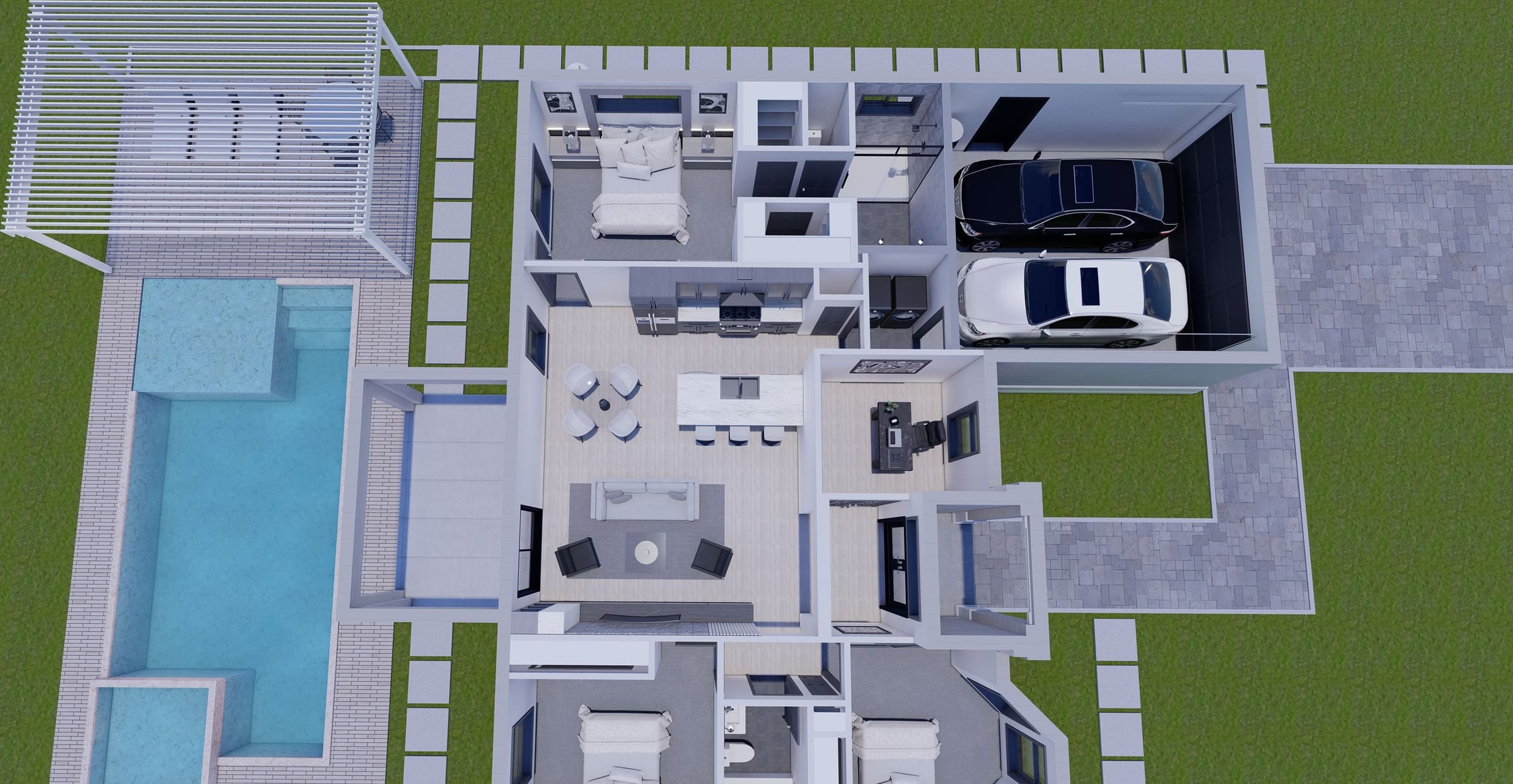 Neikea 3D floor plan, side view