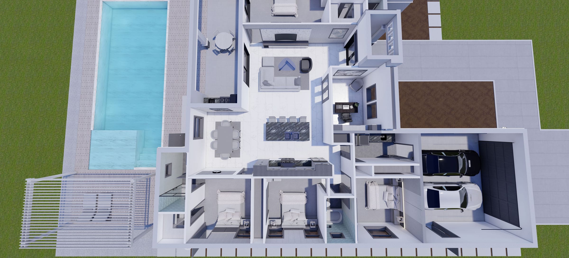 Nephele M1 3D floor plan, side view