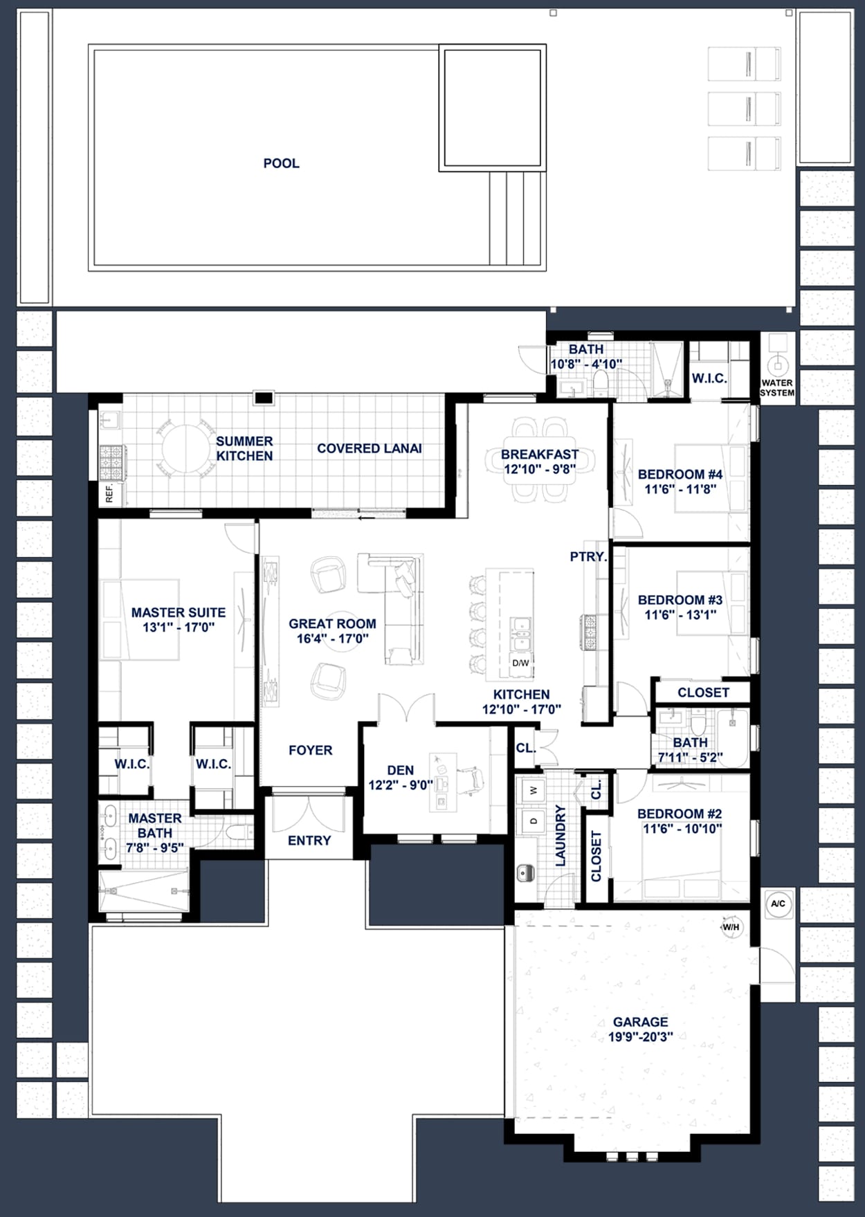 Nephele 2D floor plan with dimensions