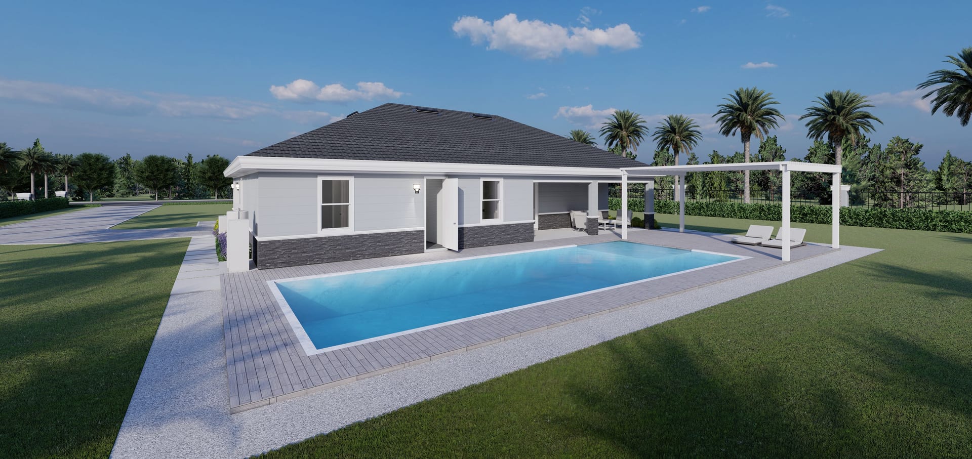 Nilus OP2 Side Garage rear facade
