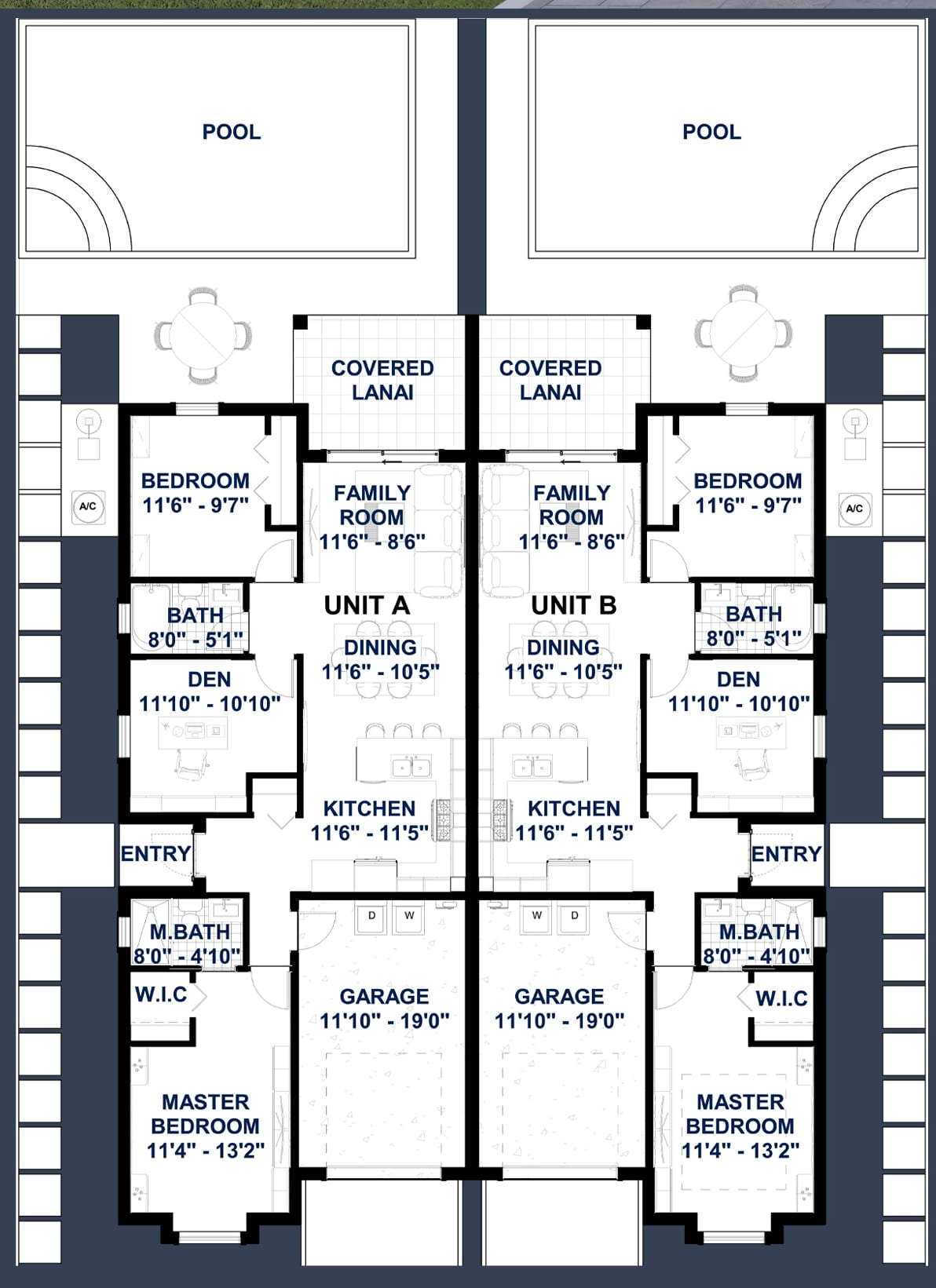Nyx M2 2D floor plan with dimensions