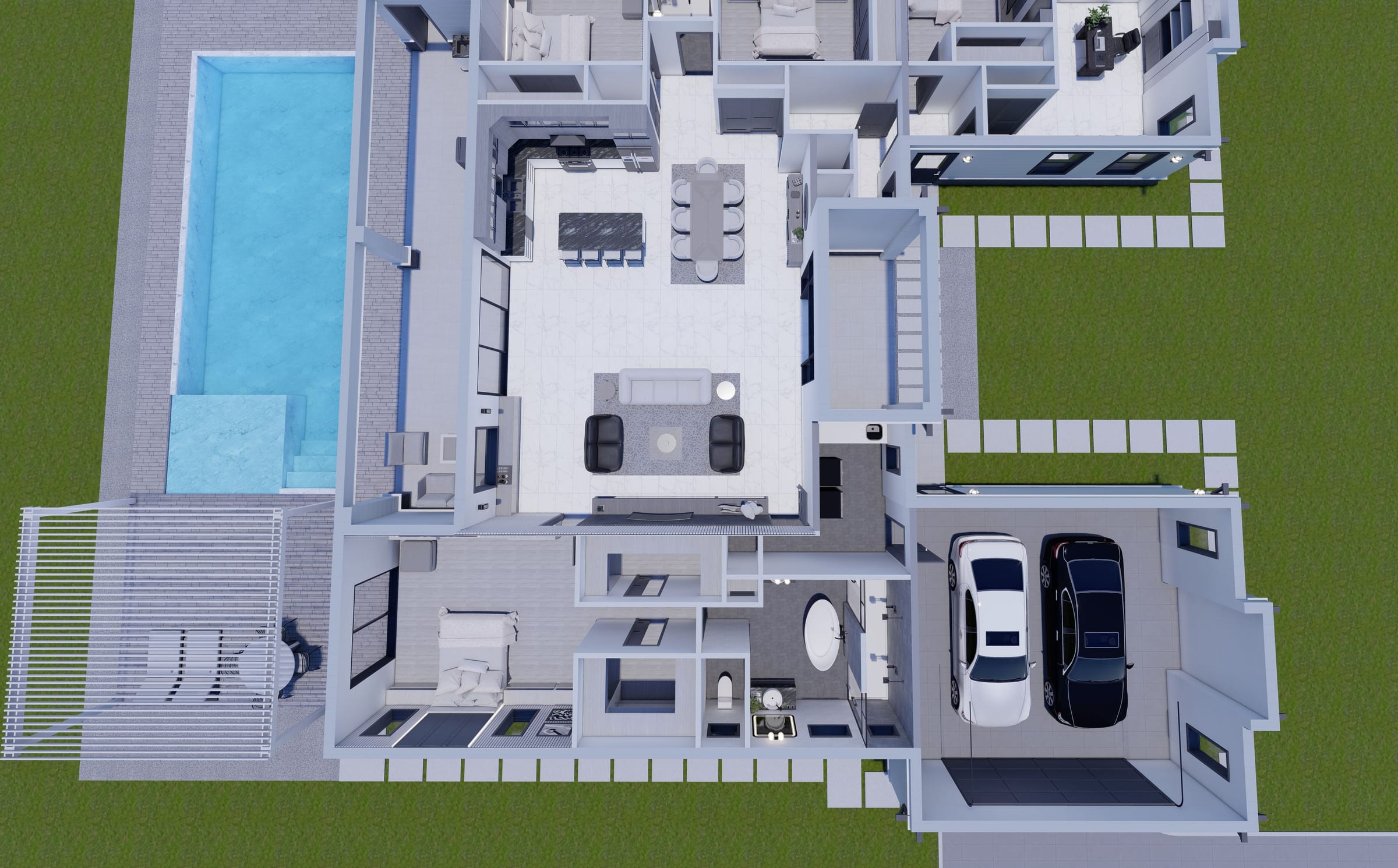 Oneiroi M1 3D floor plan, side view