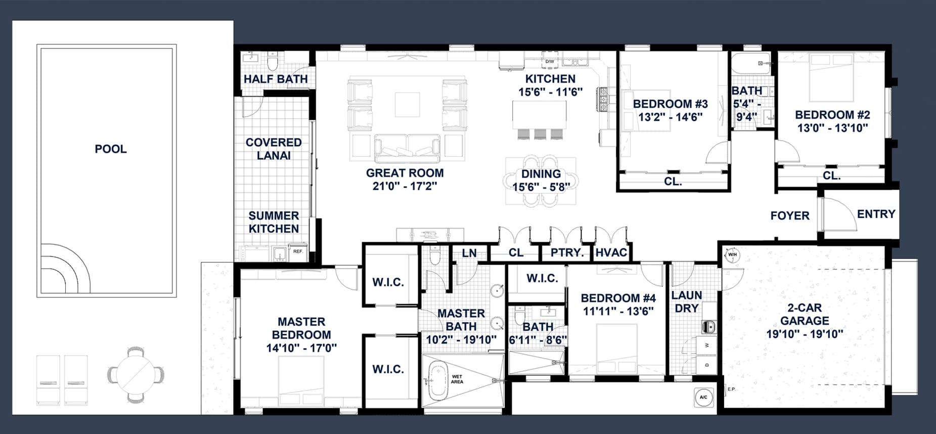 Opora 2D floor plan with dimensions