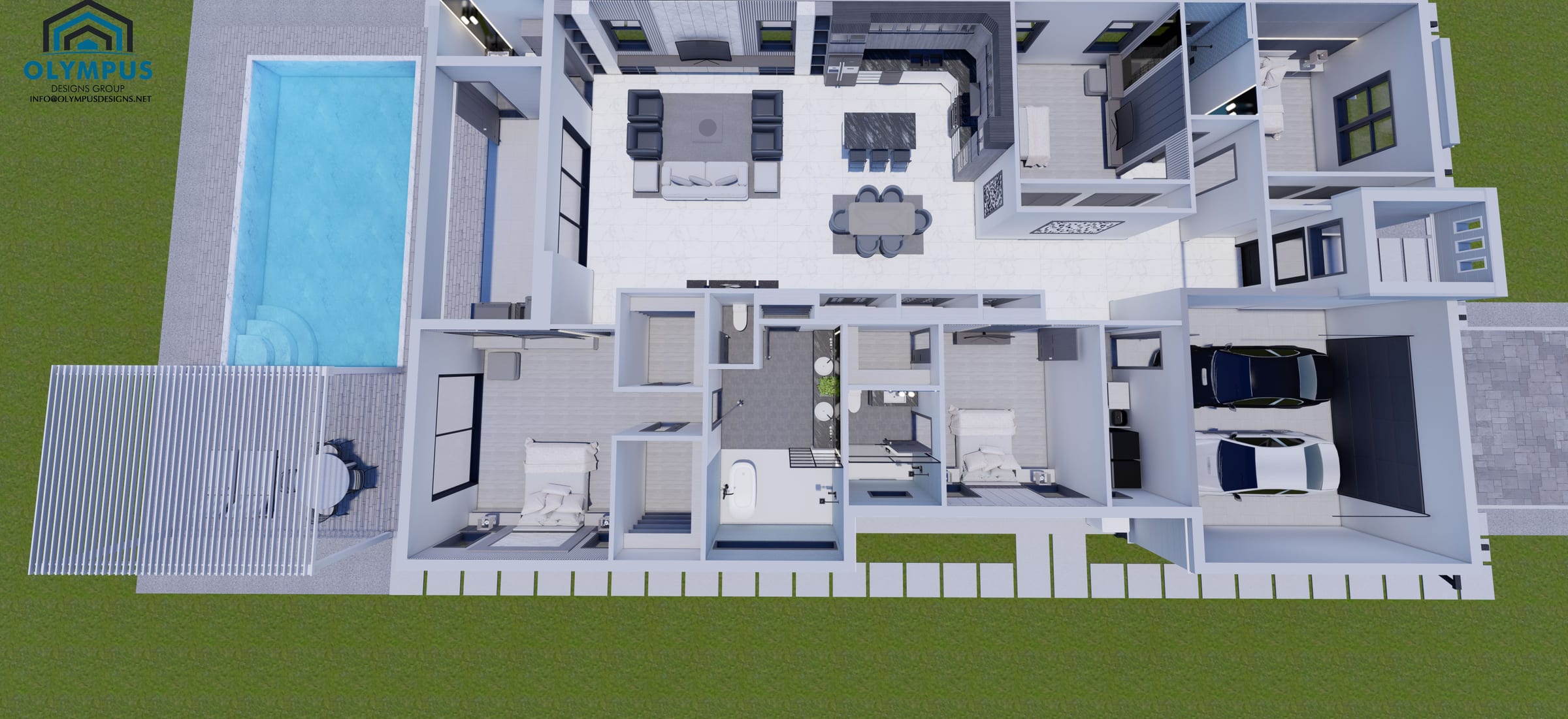 Opora 3D floor plan, side view