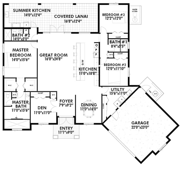 Orion 2D floor plan with dimensions