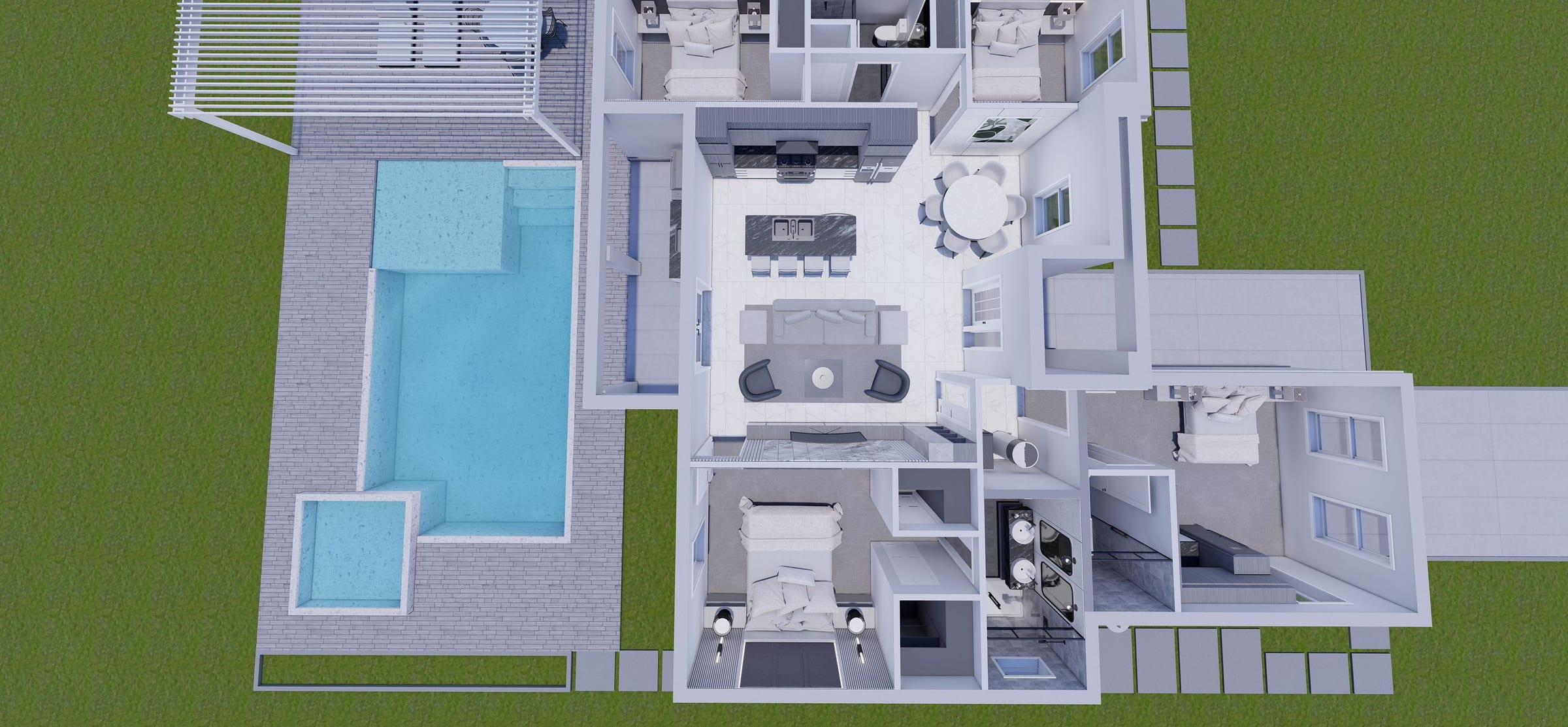 OTL M1 OP1 3D floor plan, side view