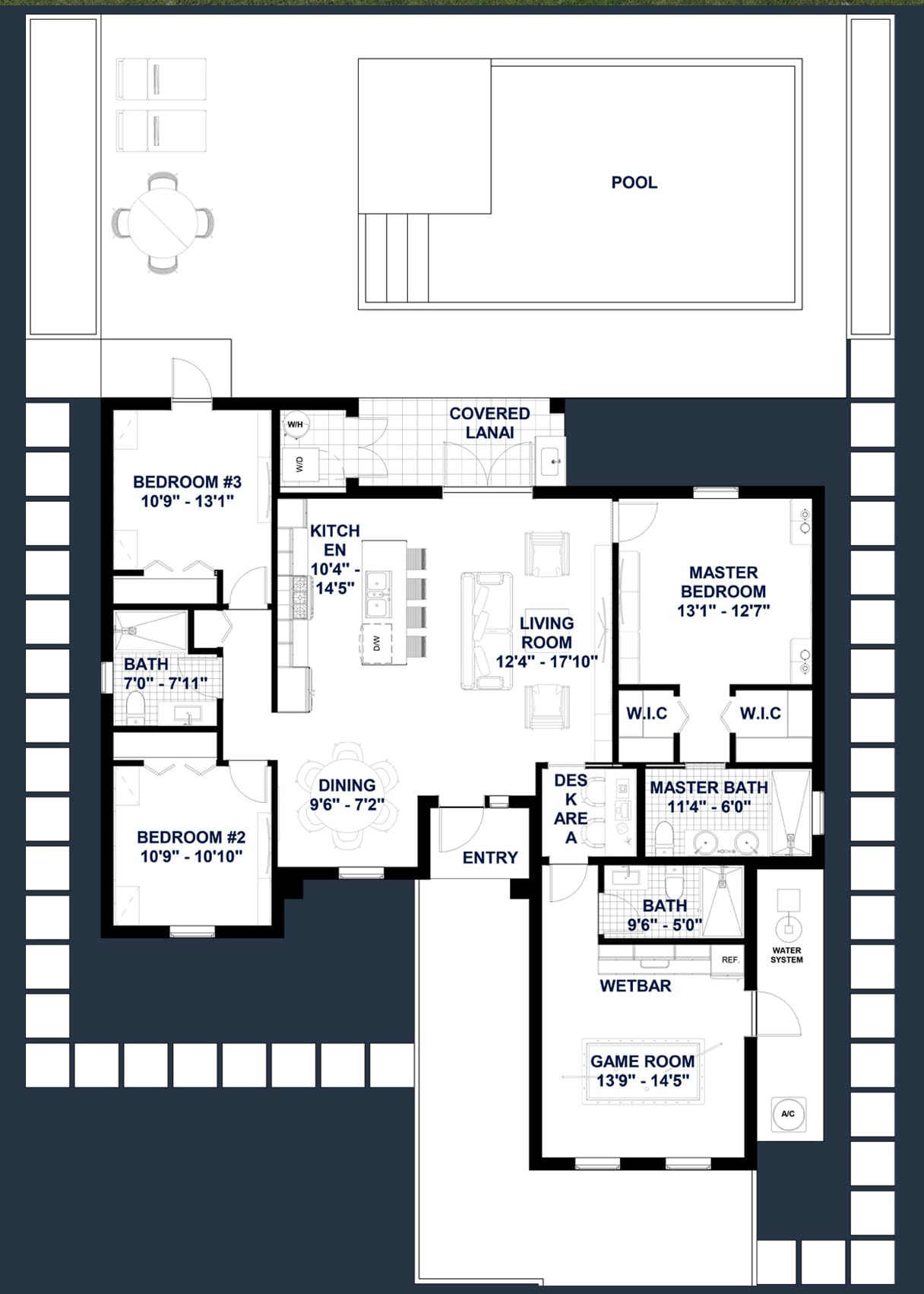 OTL M1 OP3 2D floor plan with dimensions
