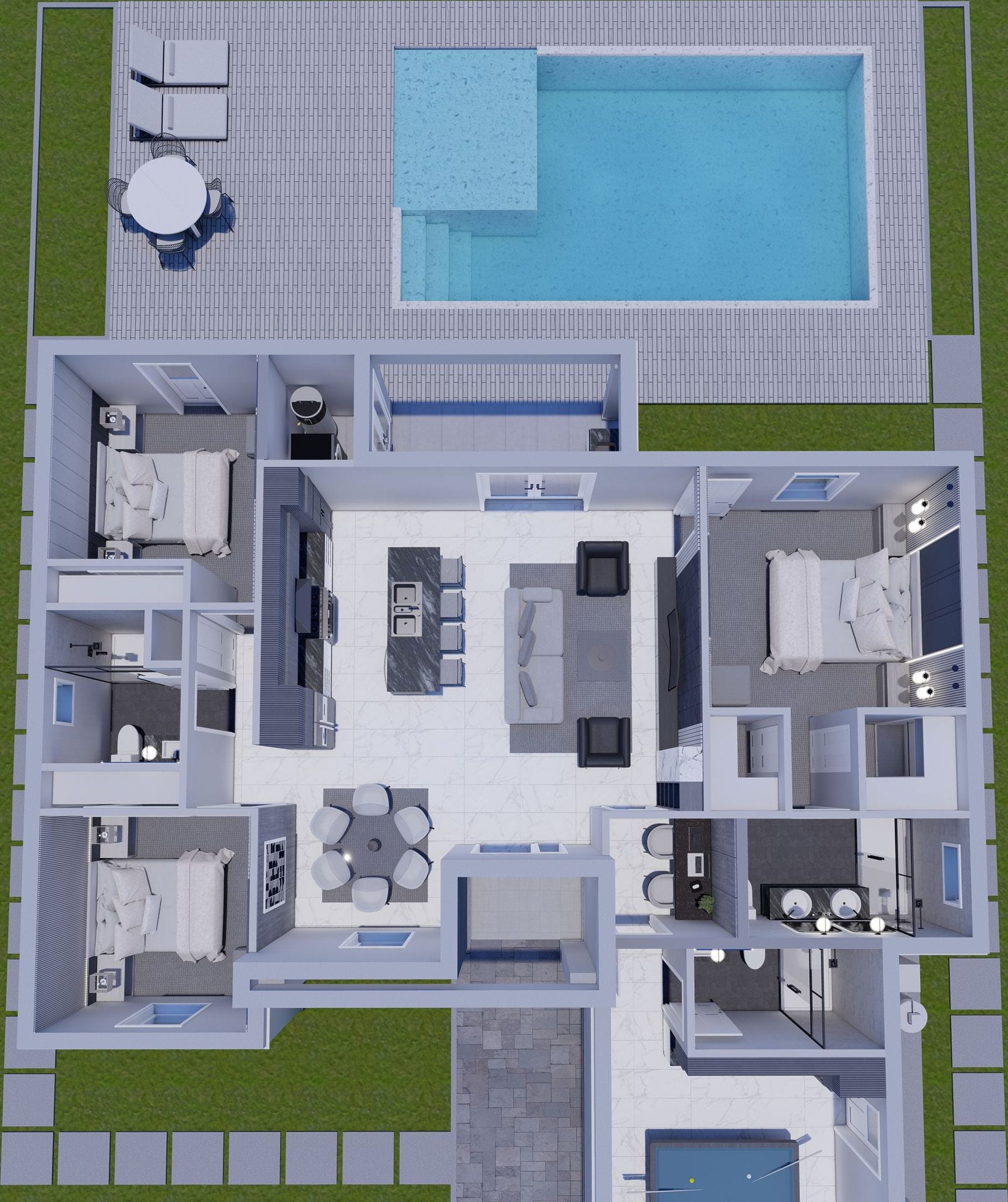 OTL M1 OP3 3D floor plan, top-down