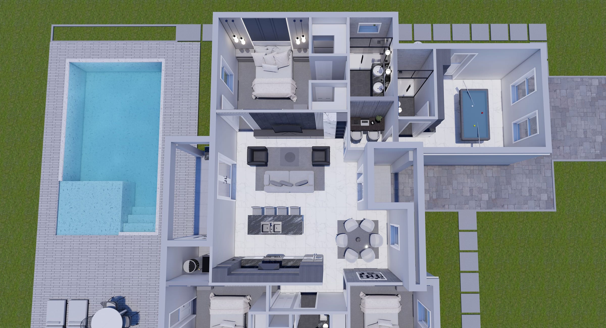 OTL M1 OP3 3D floor plan, side view