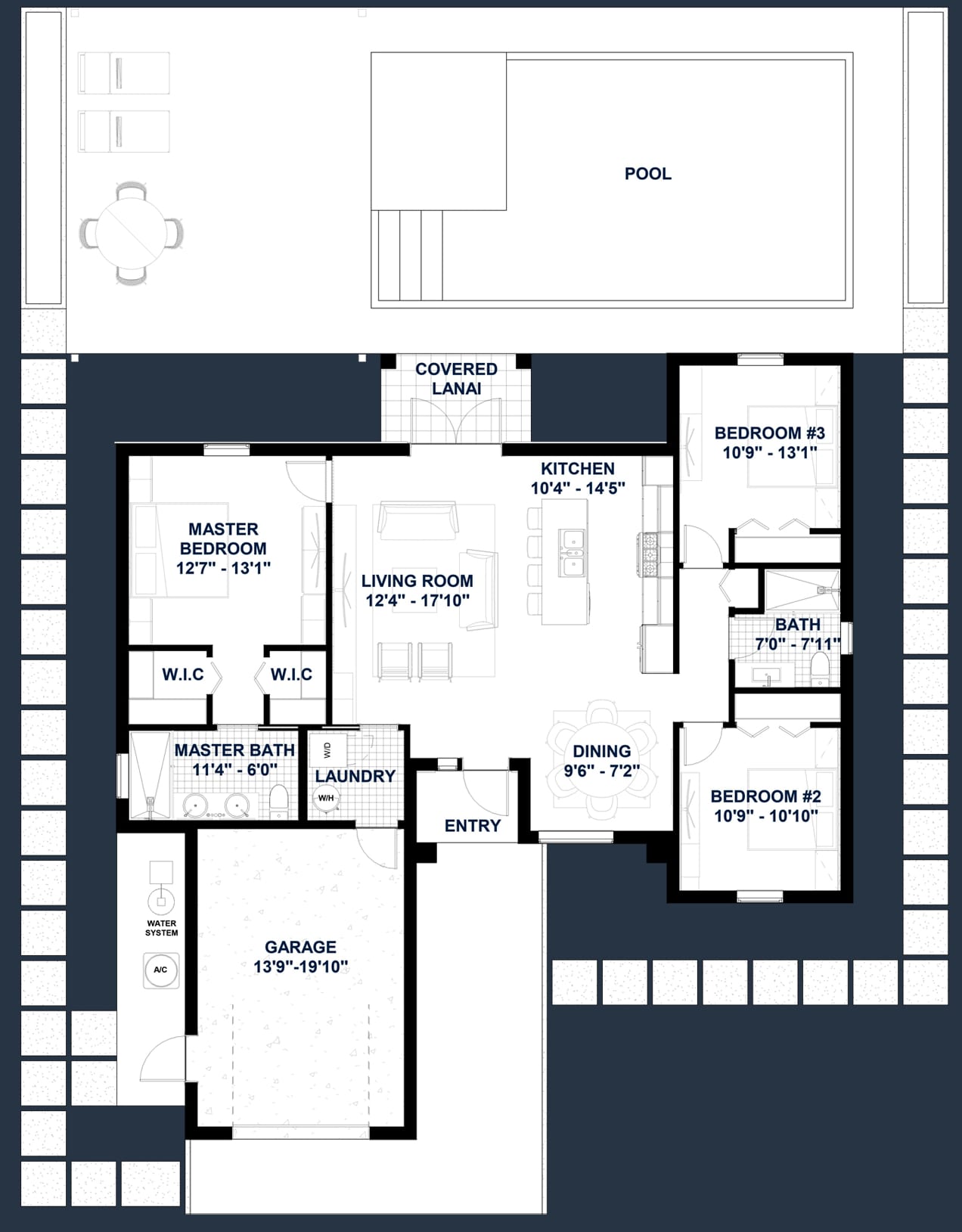 OTL M1 2D floor plan with dimensions