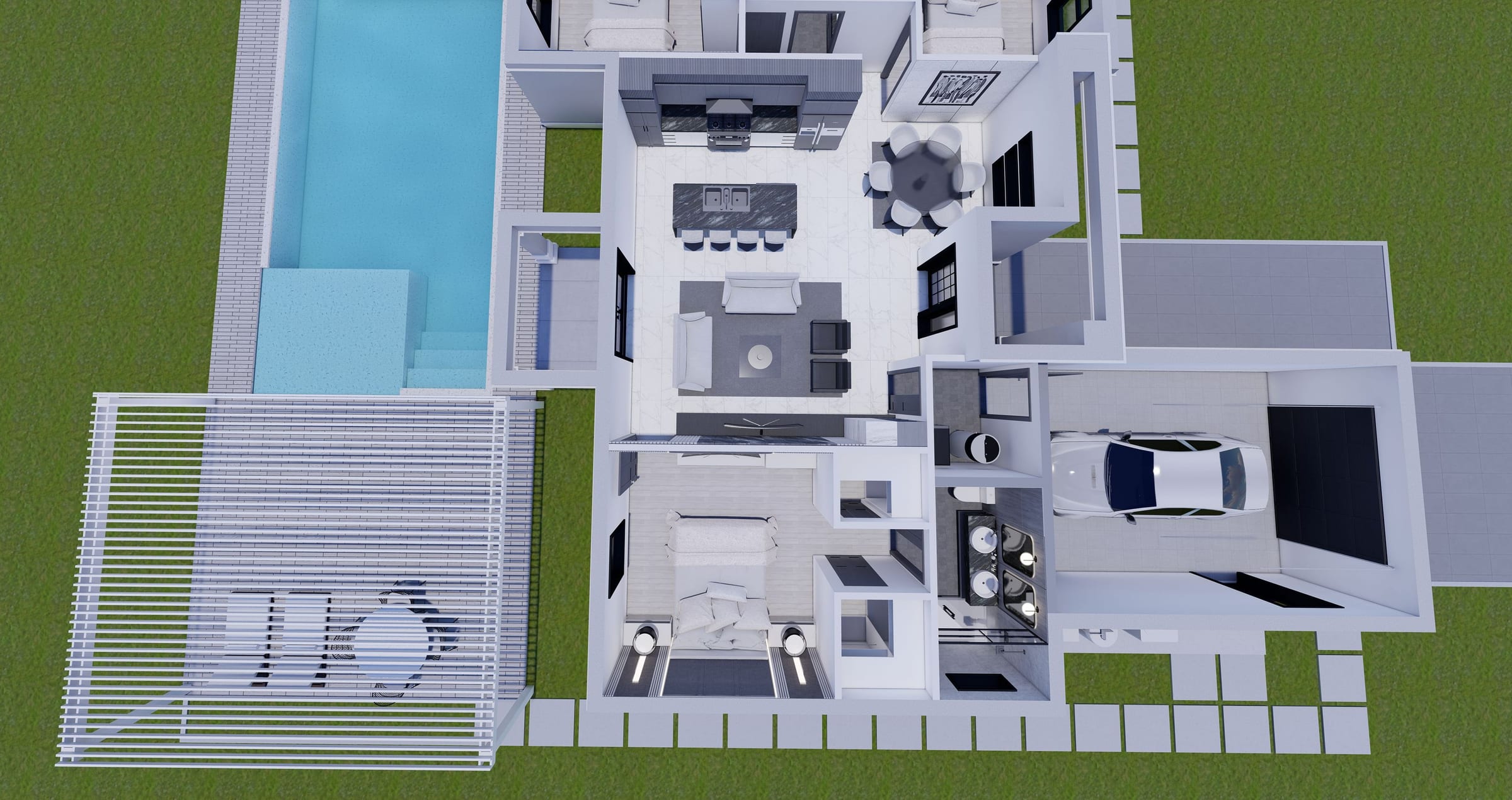 OTL M1 3D floor plan, side view
