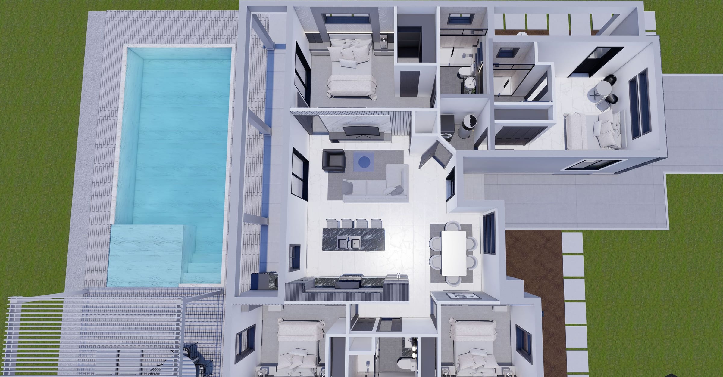 OTL M2 OP1 3D floor plan, side view