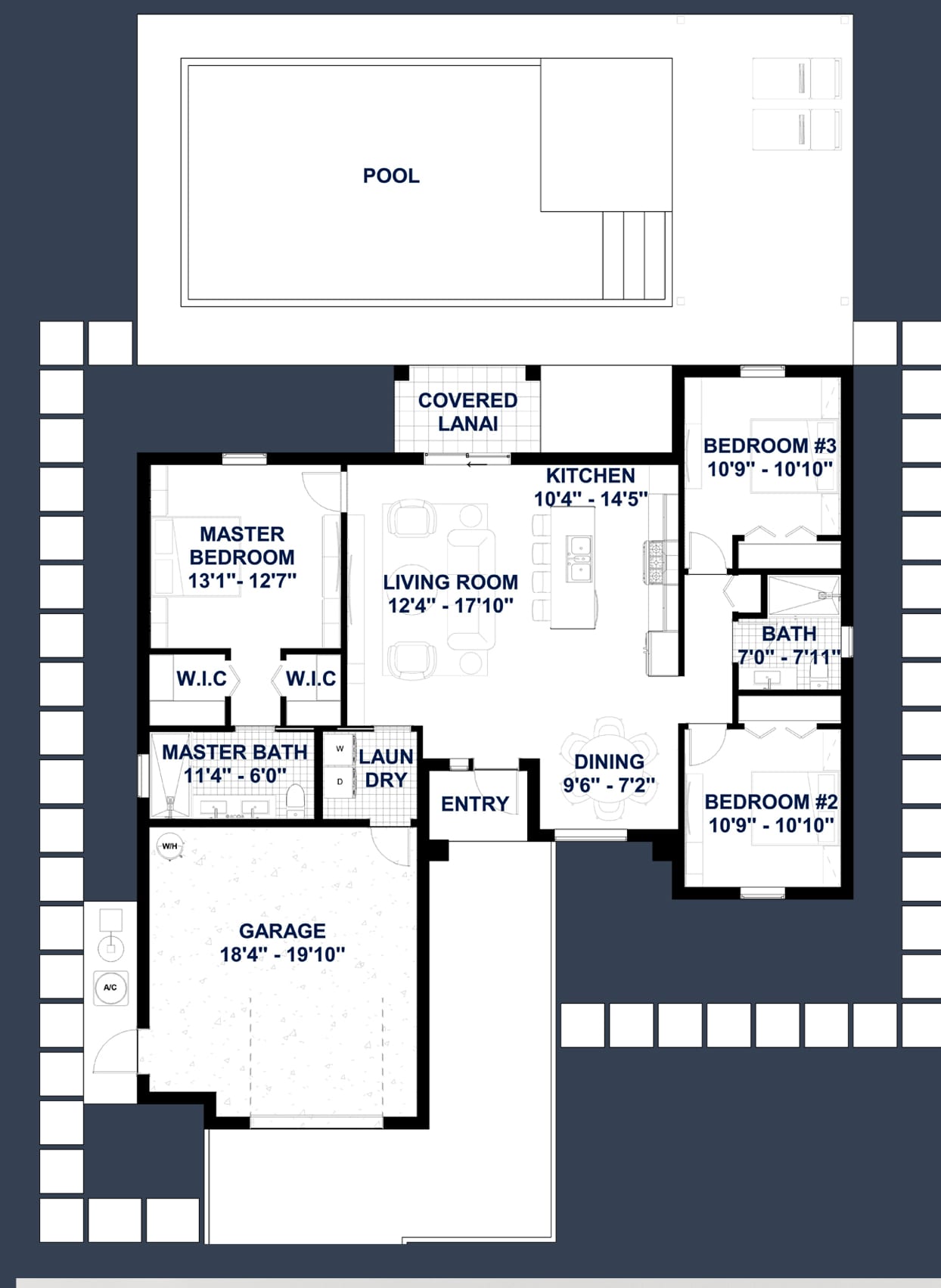 OTL M4 2D floor plan with dimensions