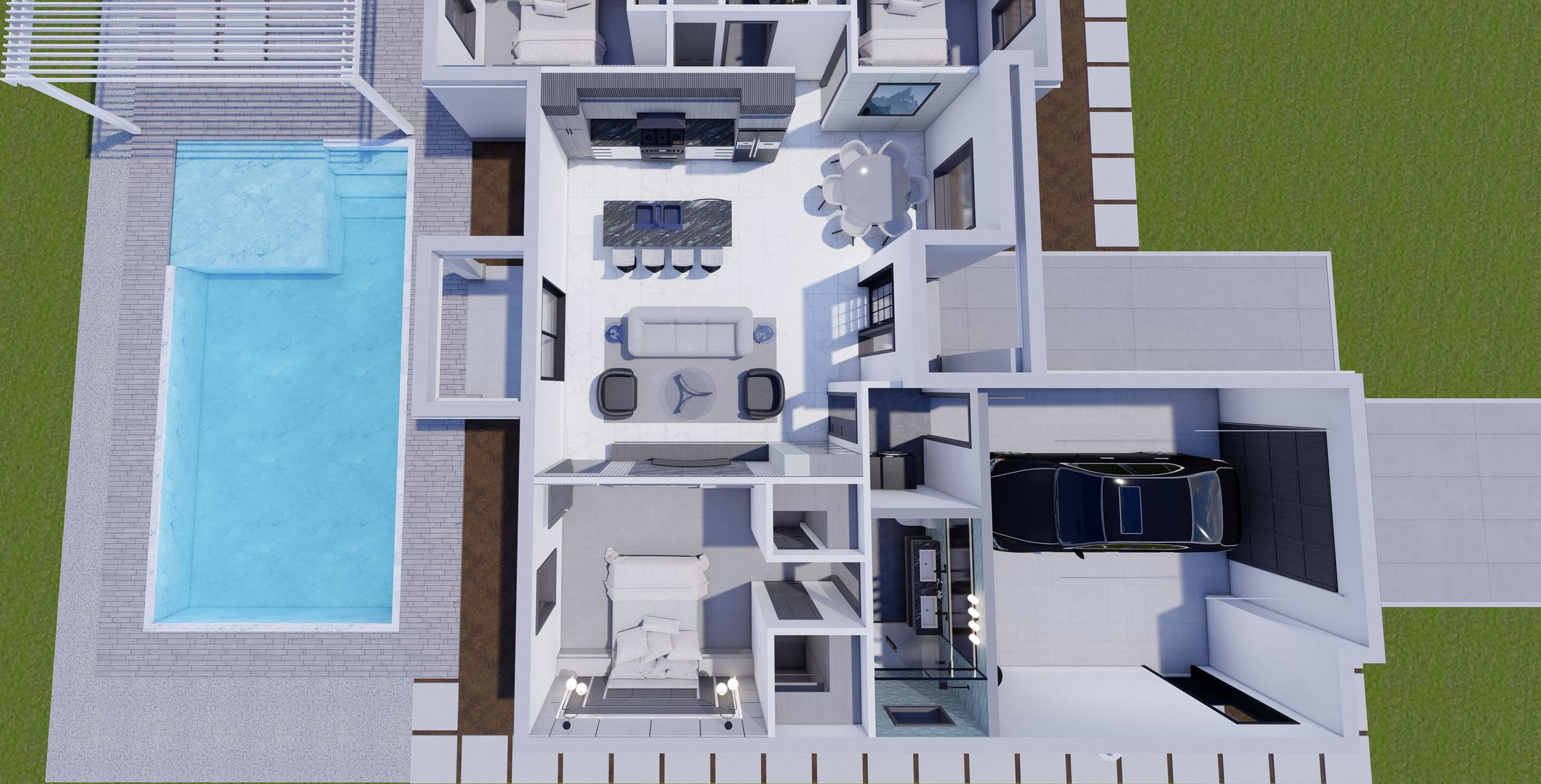 OTL M4 3D floor plan, side view
