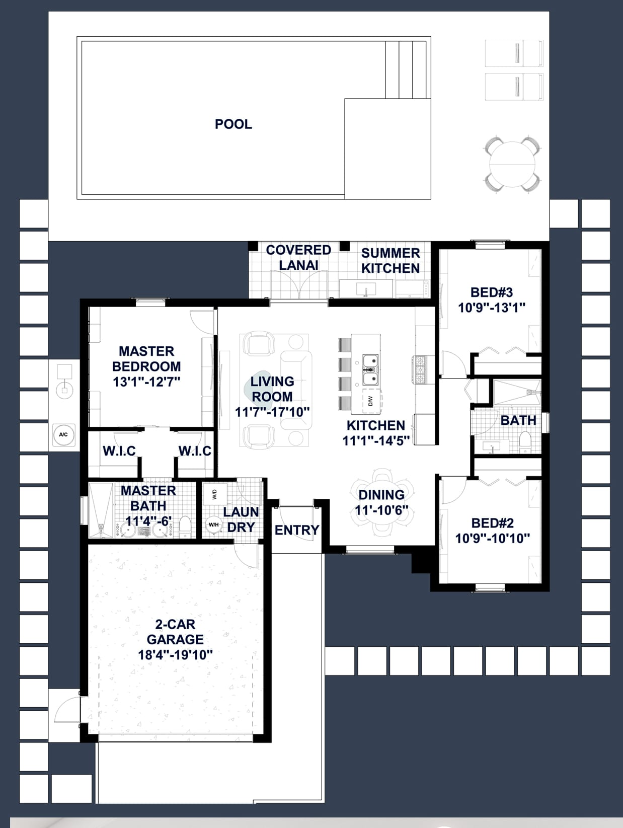 OTL M5 2D floor plan with dimensions