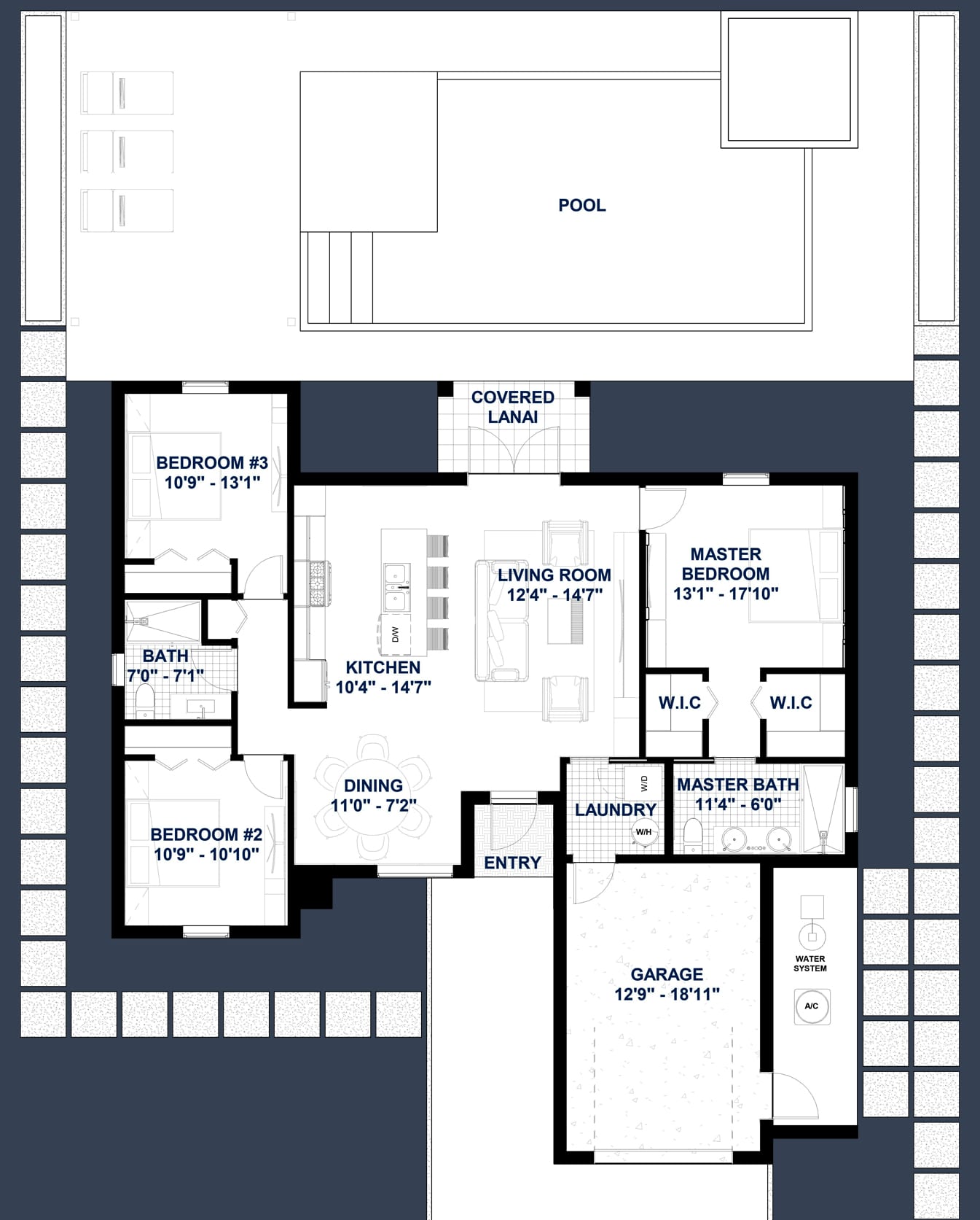 OTL Model 2D floor plan with dimensions