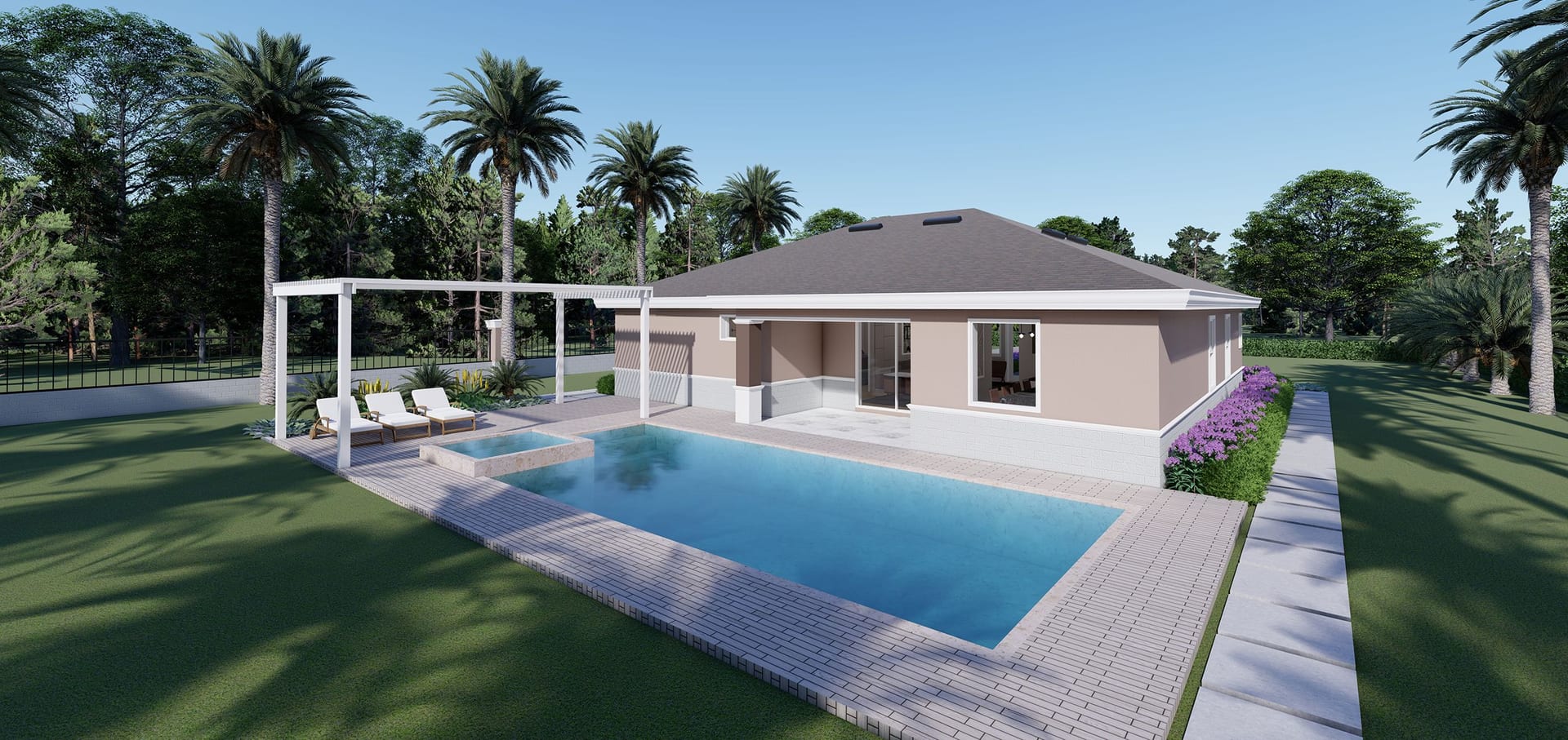 Palma Homes 1625 rear facade