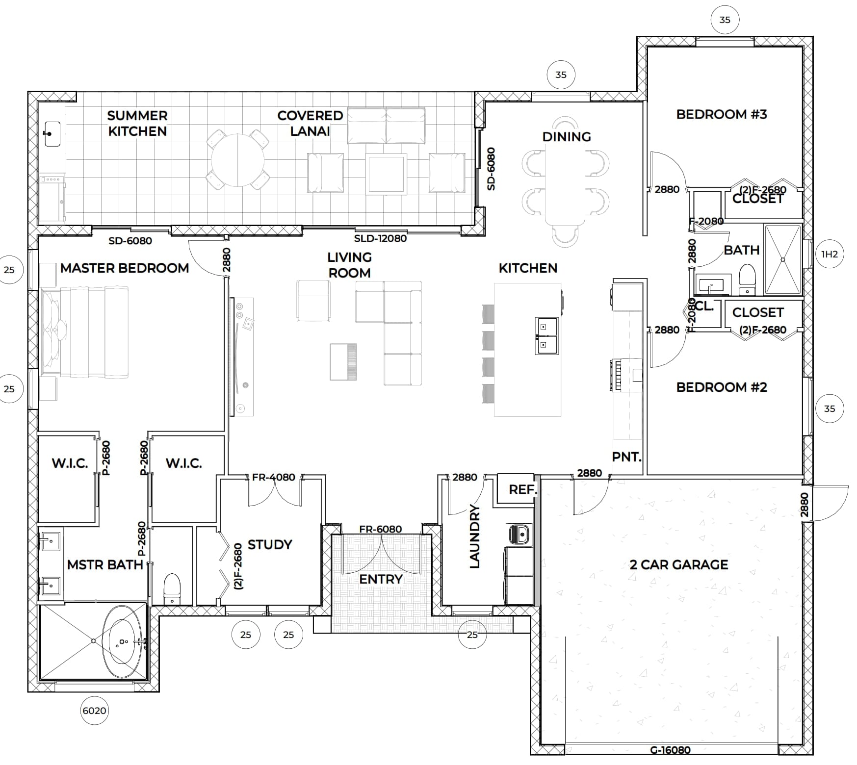 Pandion 2D floor plan with dimensions