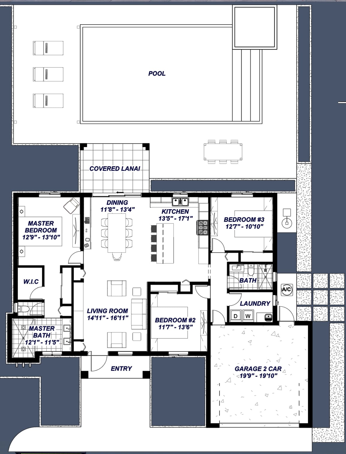 Perseus 2D floor plan with dimensions