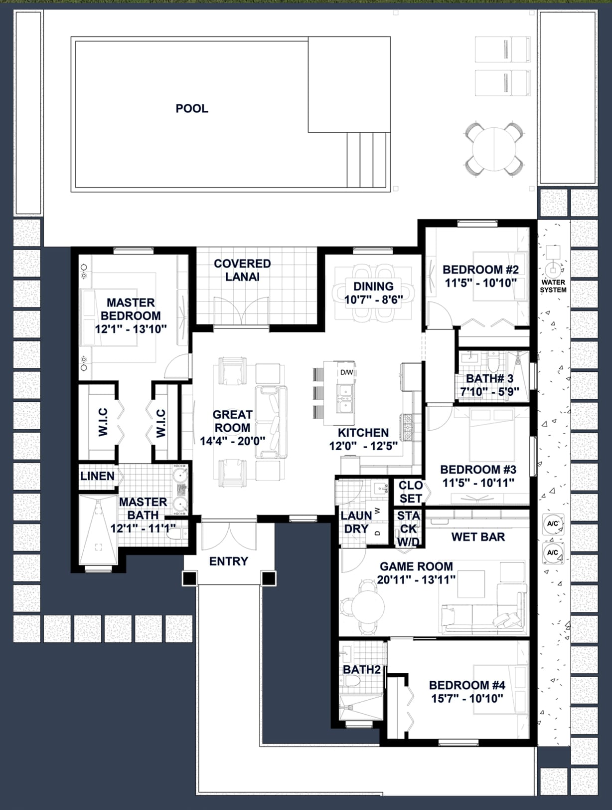 Phanes 2D floor plan with dimensions