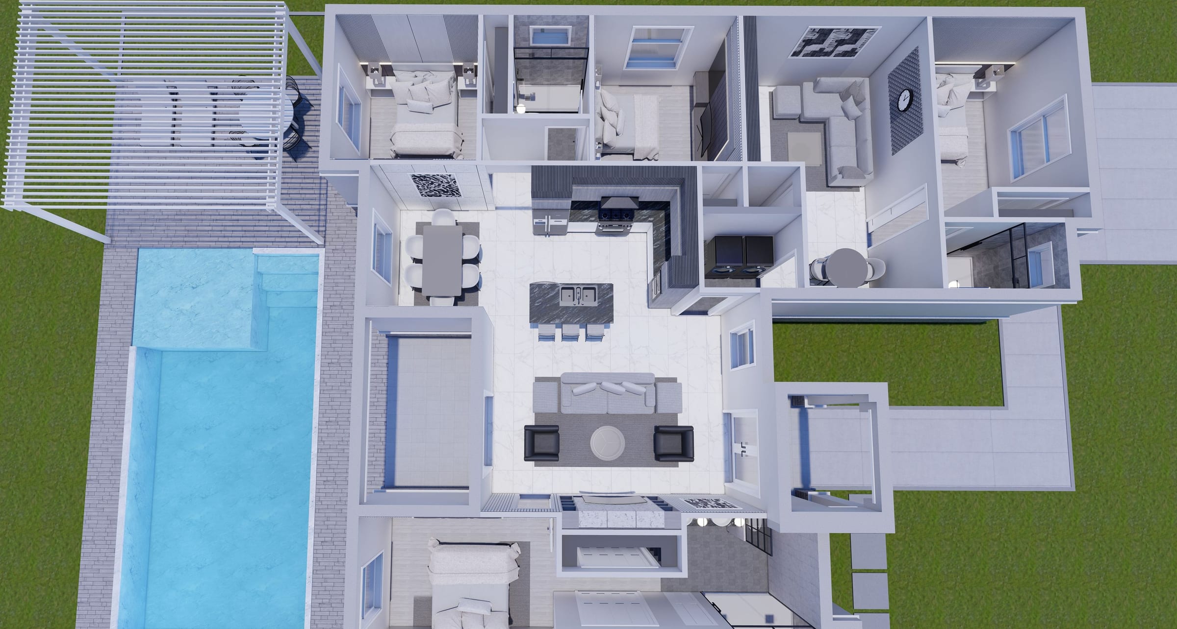 Phanes 3D floor plan, side view