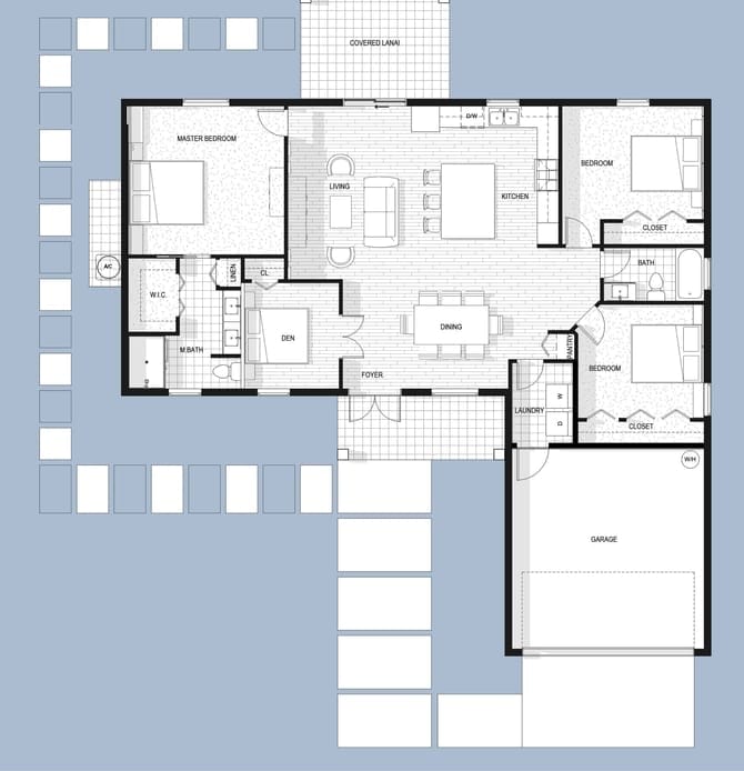 Pheme M1 2D floor plan with dimensions