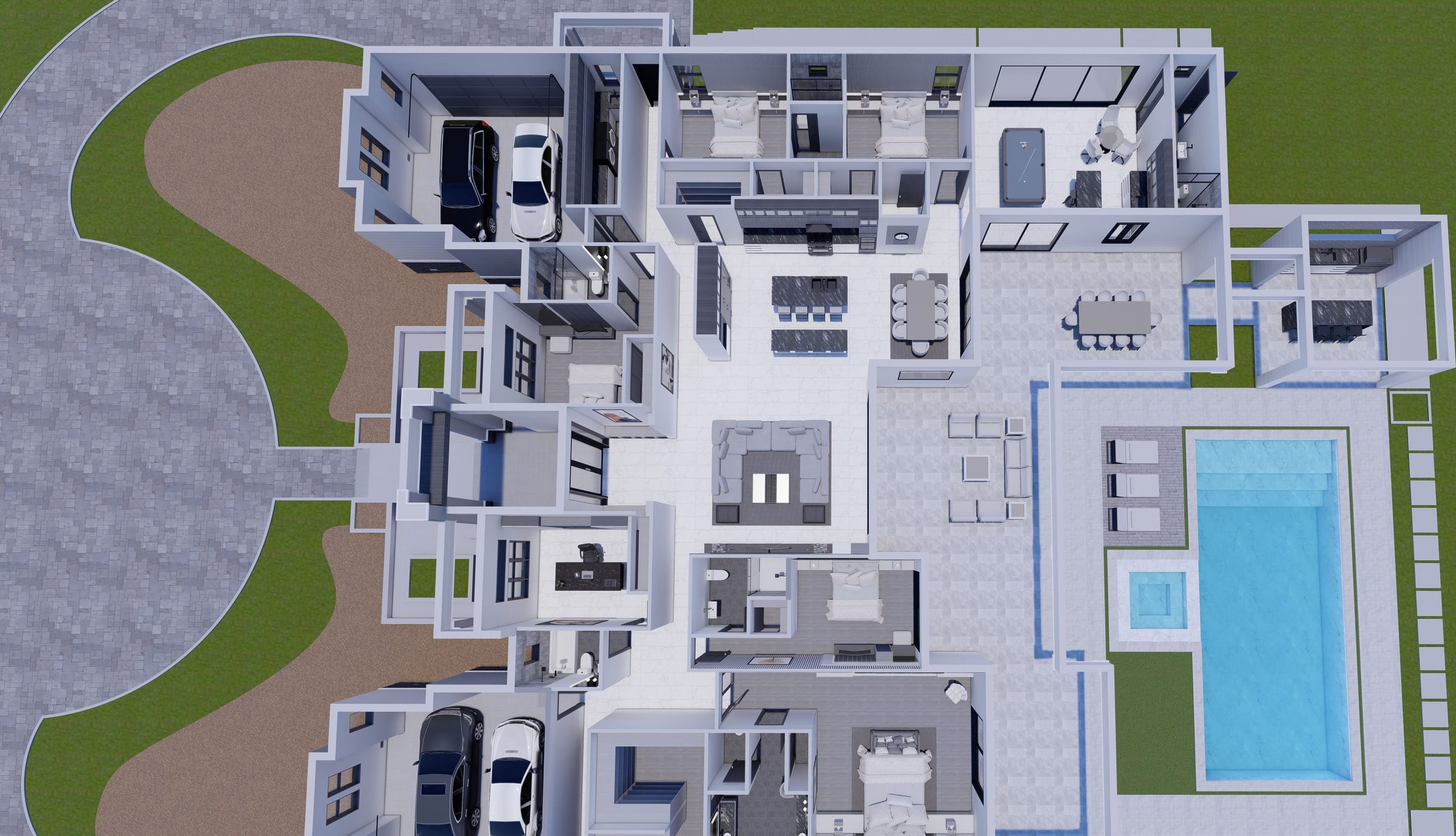 Phoebe 3D floor plan, side view