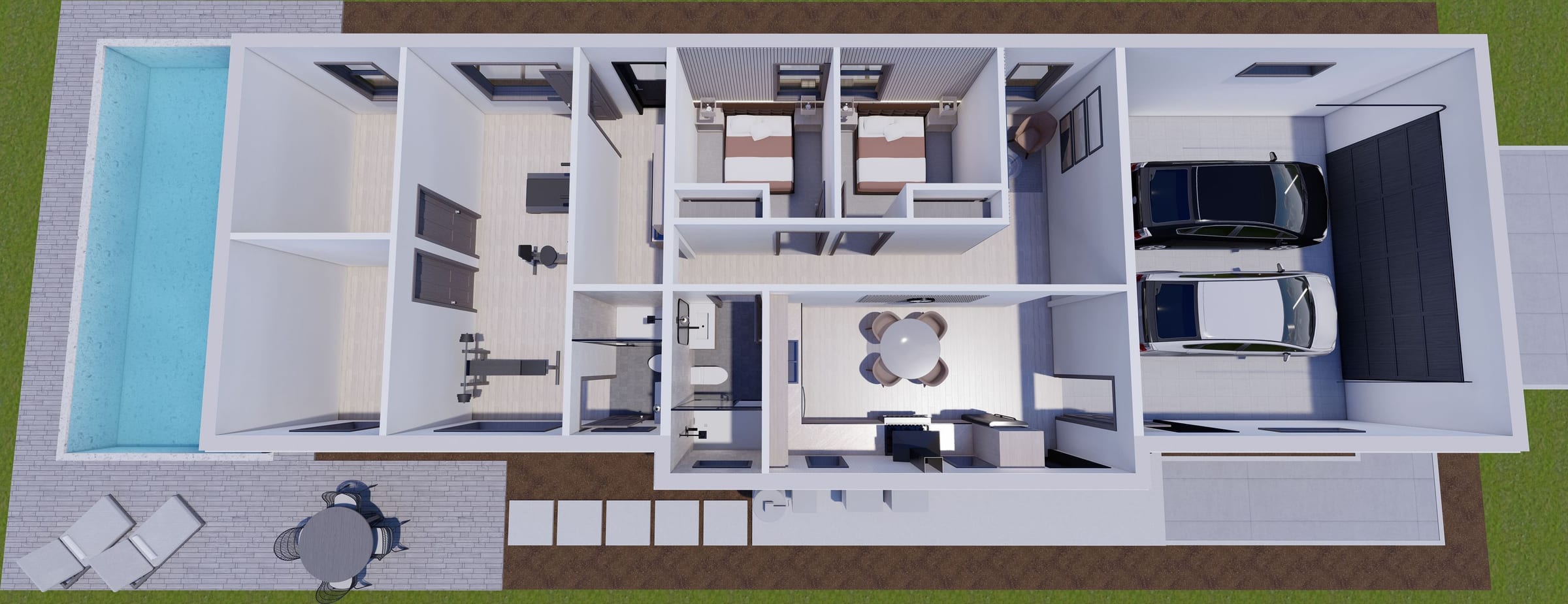 Phorcys 3D floor plan, side view