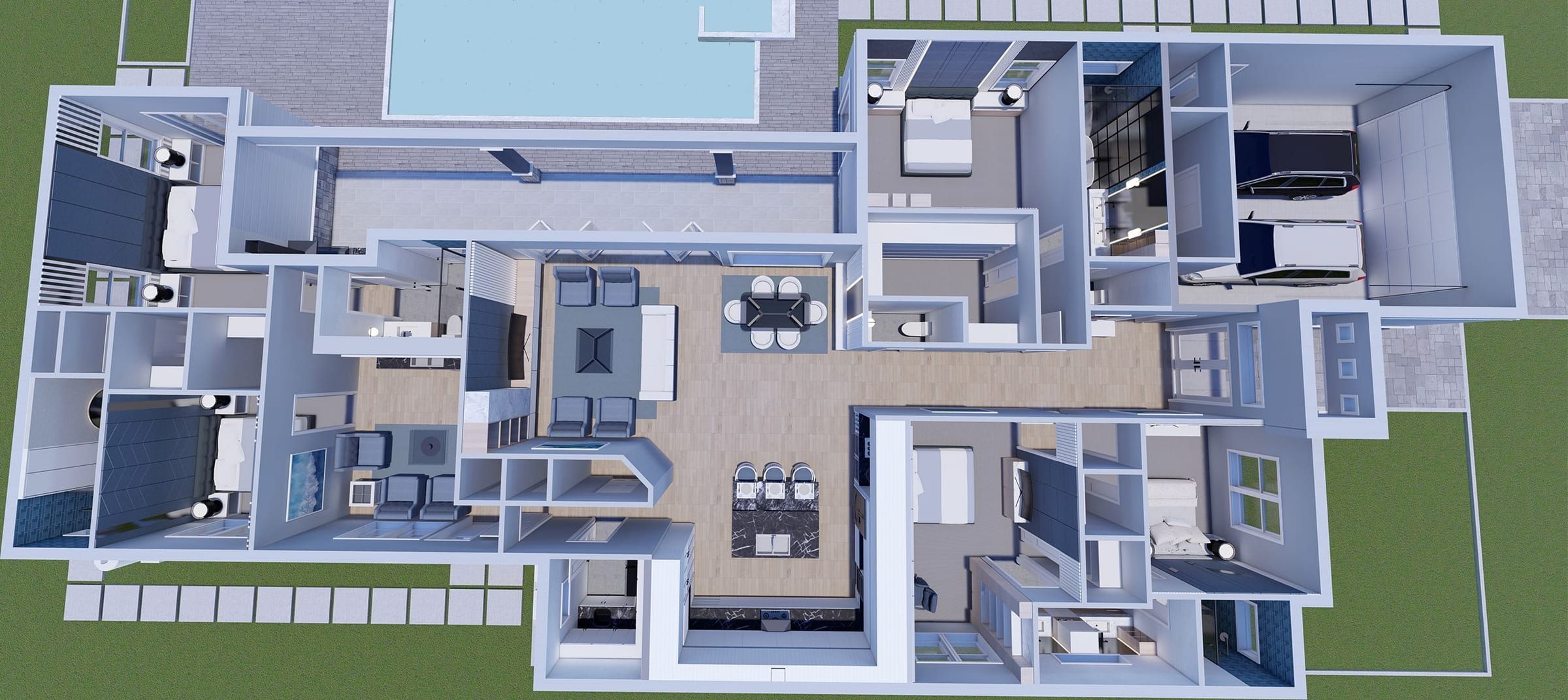 Phyleus 3D floor plan, side view