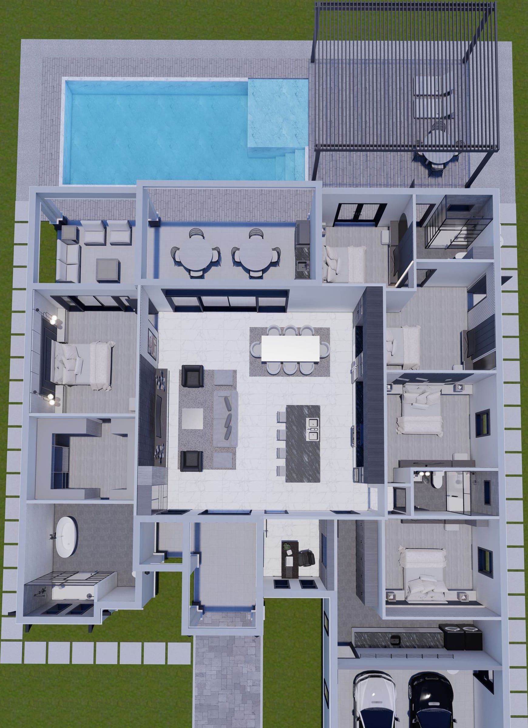 Phylonoe OP1 3D floor plan, top-down