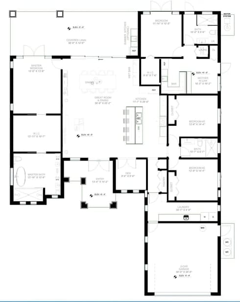 Phylonoe 2D floor plan with dimensions
