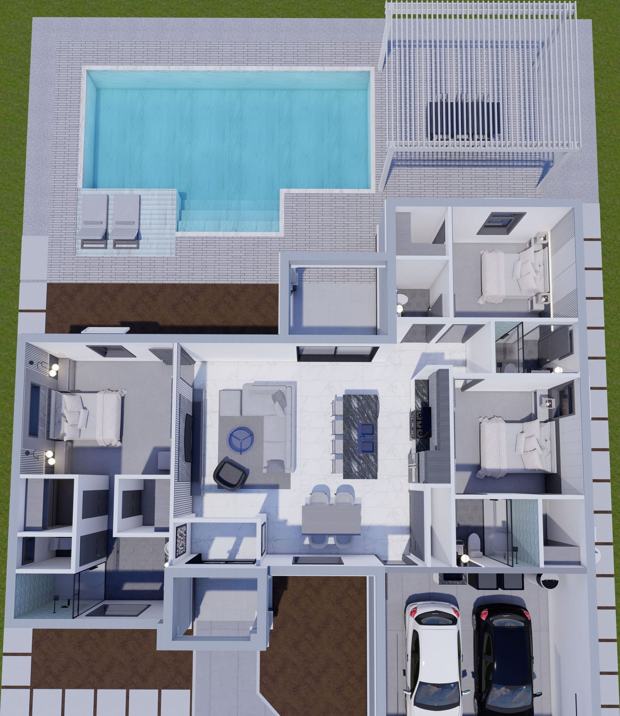 Plouton 3D floor plan, top-down