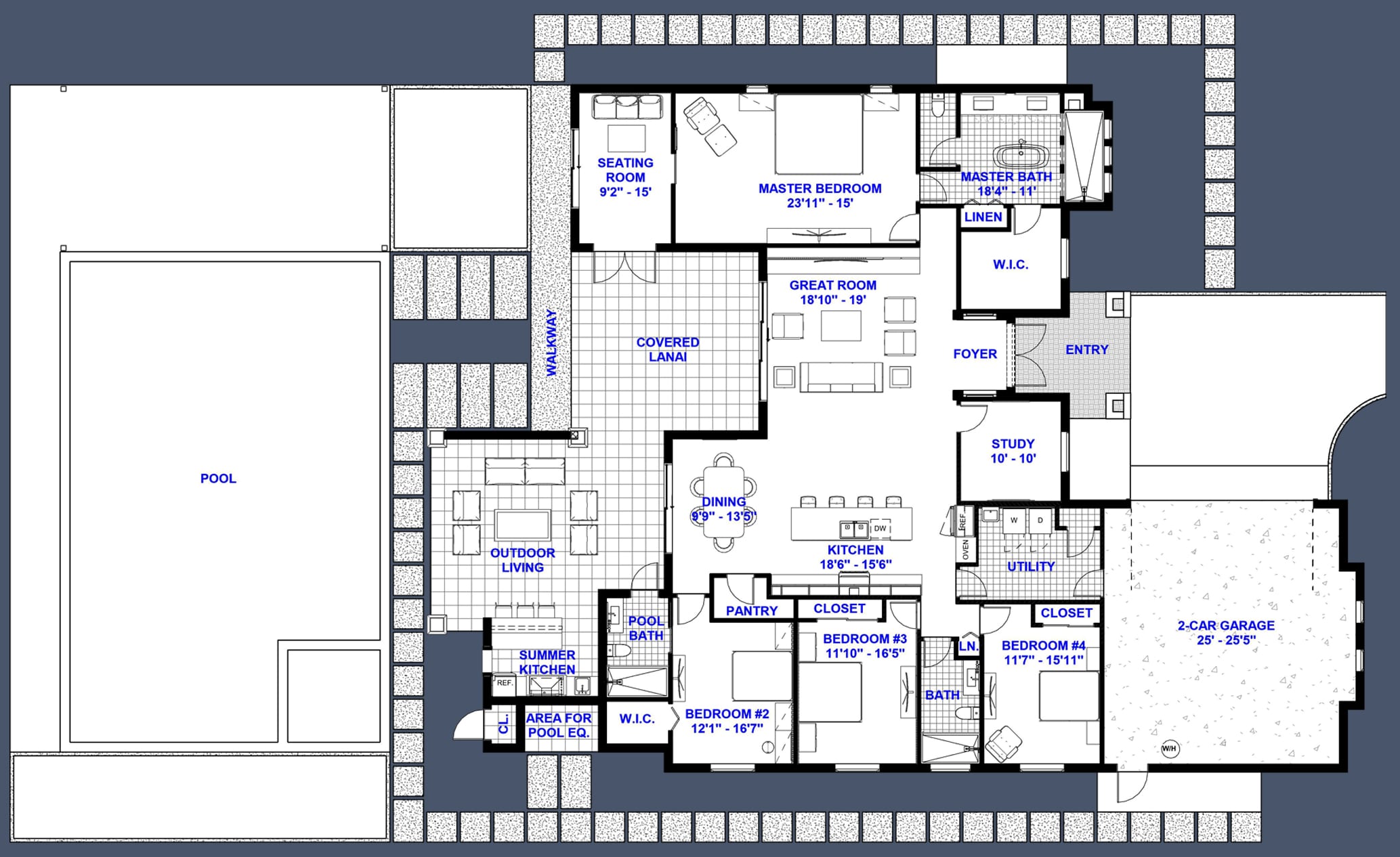Pontos M1 2D floor plan with dimensions