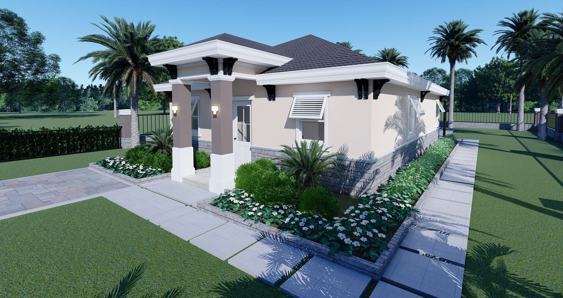 Priam side-front facade