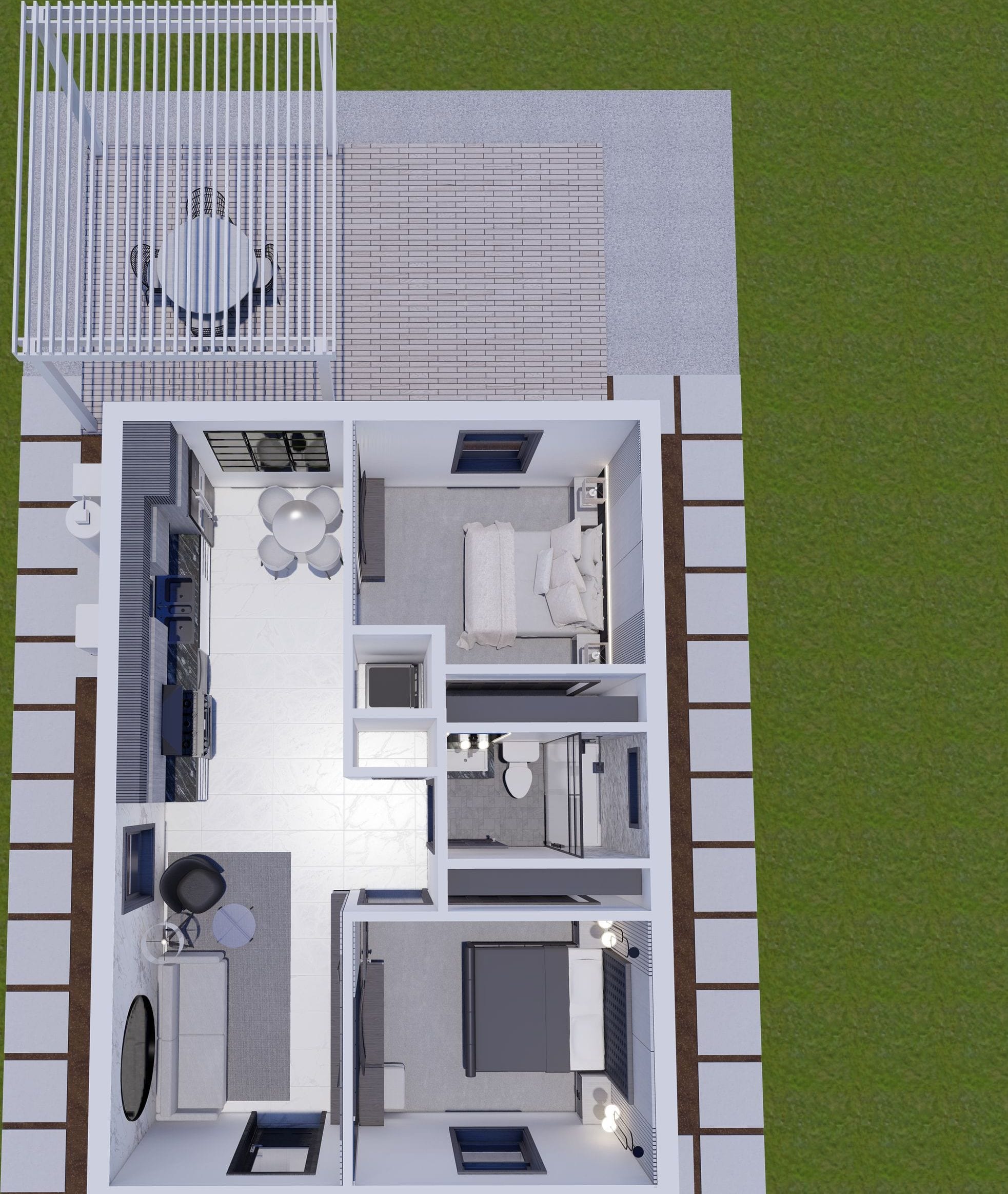 Prometheus 3D floor plan, top-down
