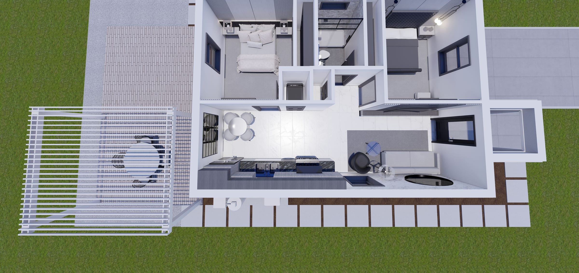 Prometheus 3D floor plan, side view