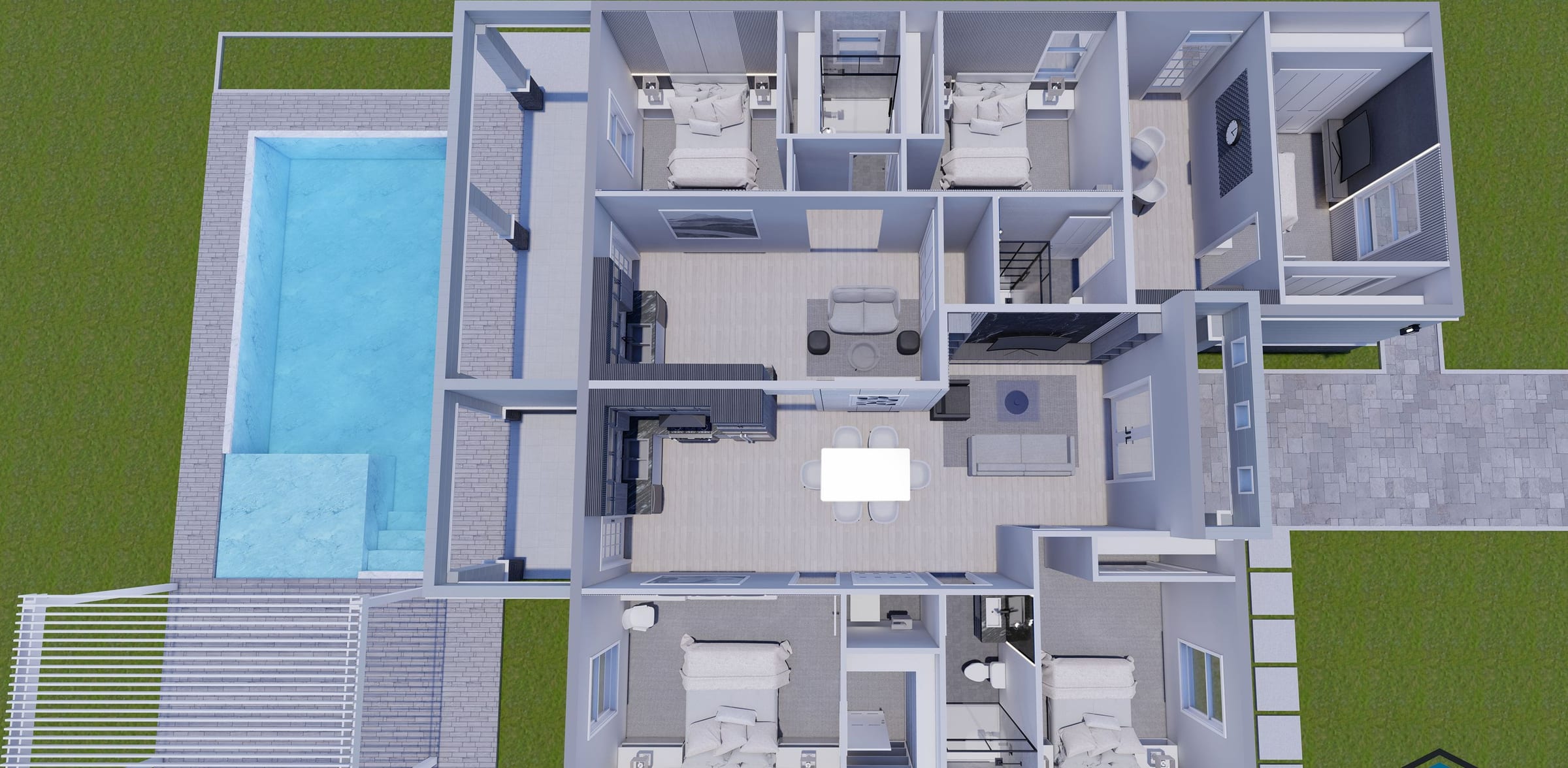 Promylaia 3D floor plan, side view