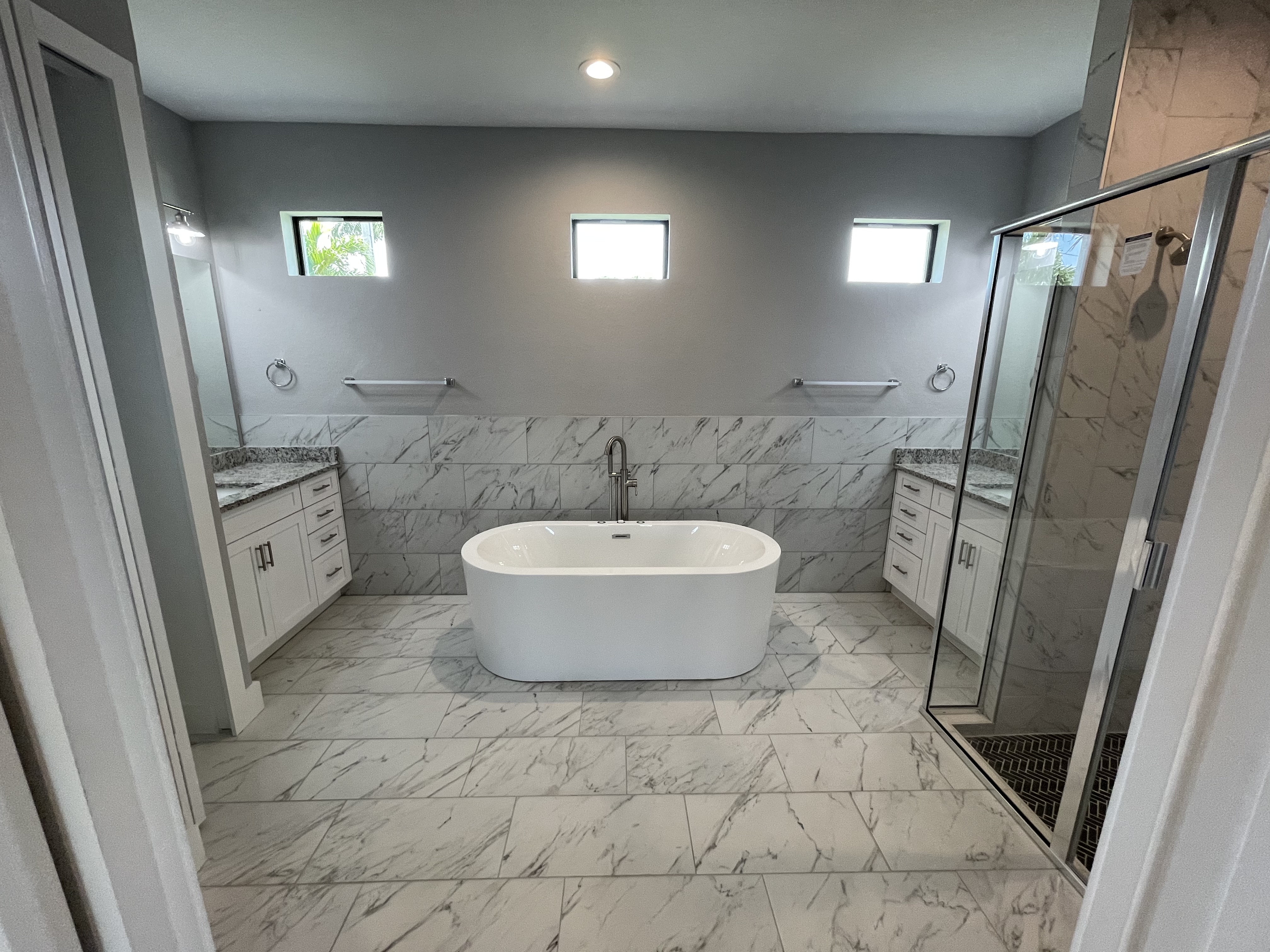 Raven master bath with freestanding tub