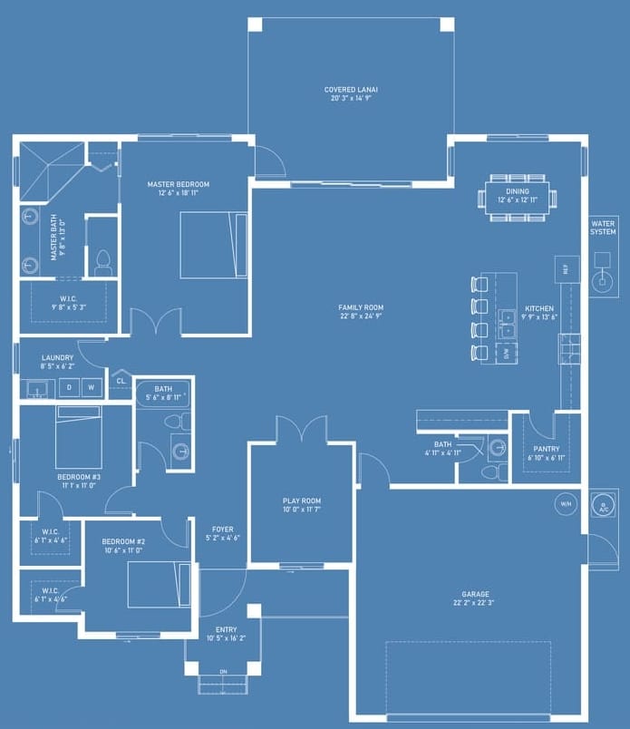 Rhea 2D floor plan with dimensions