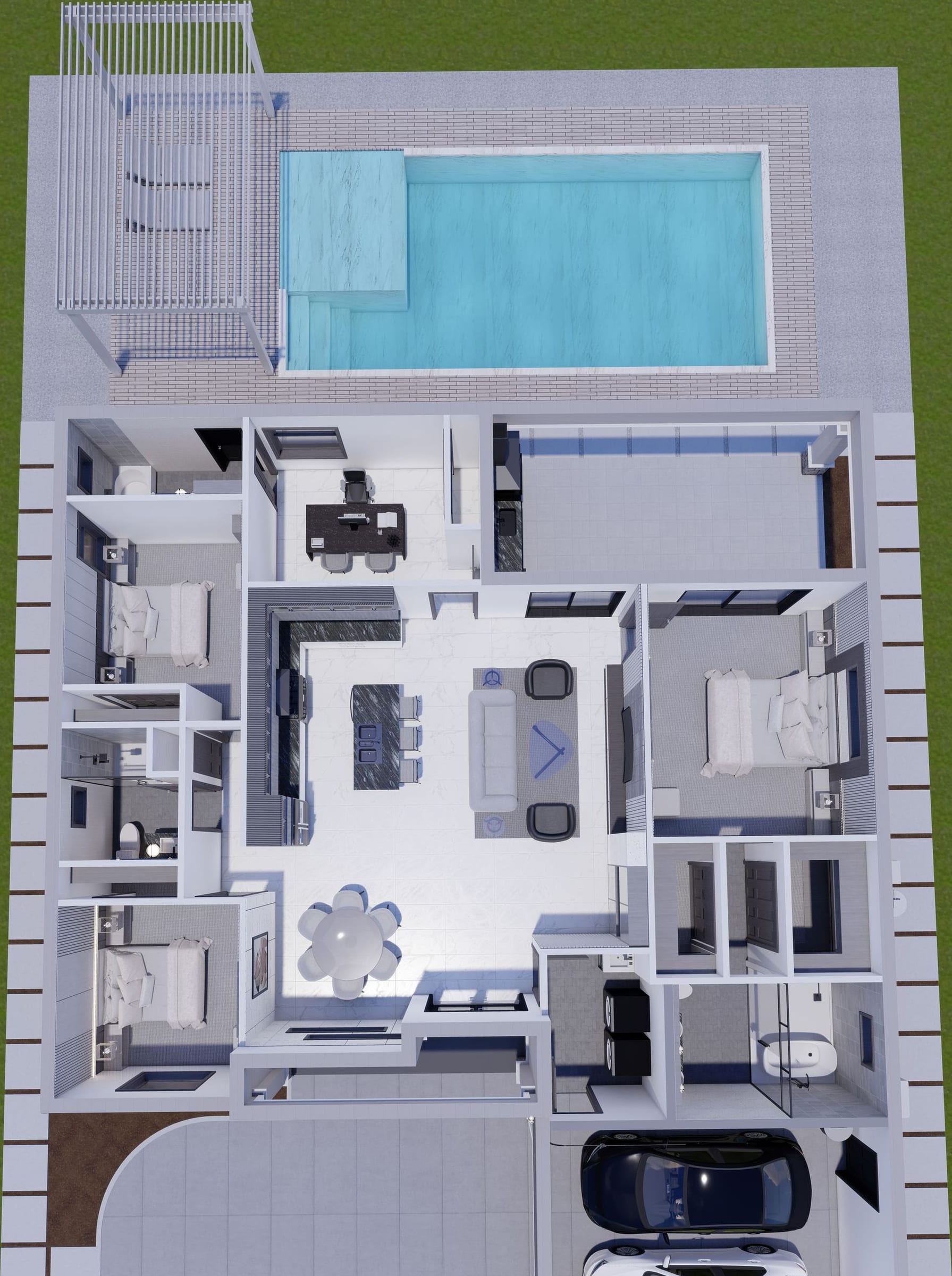 Sabazios 3D floor plan, top-down
