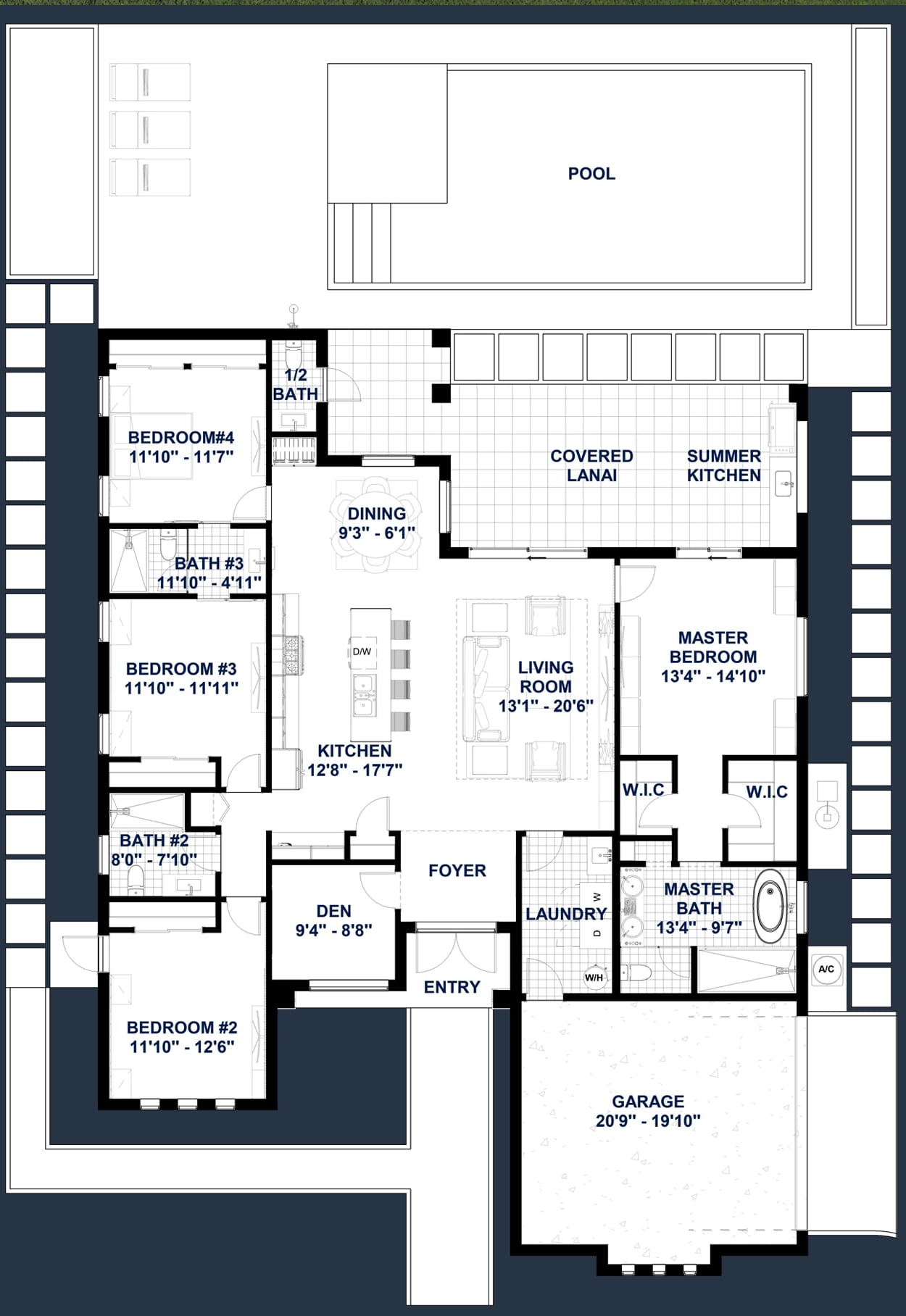 Soter 2D floor plan with dimensions