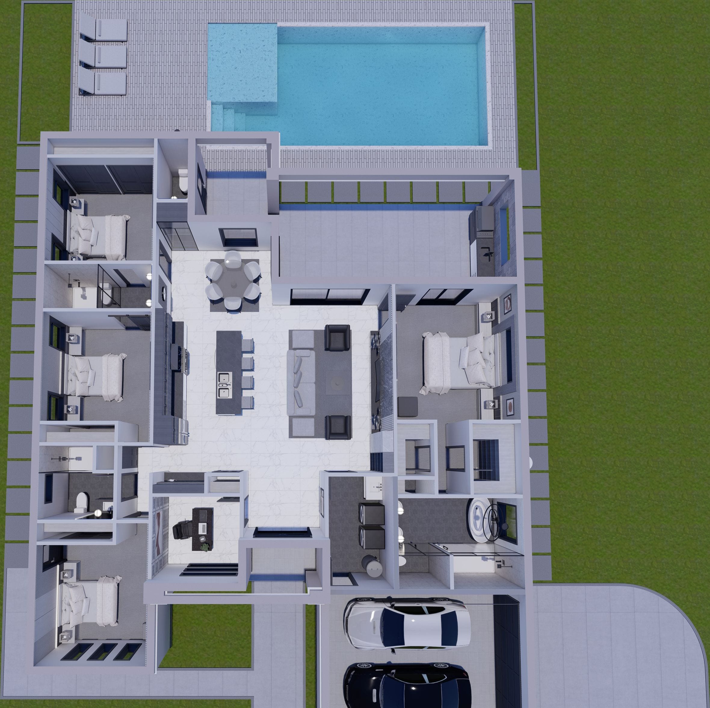 Soter 3D floor plan, top-down