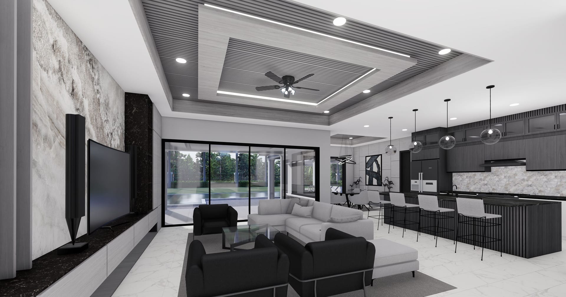 Styx M1 (3 Car Garage) living area