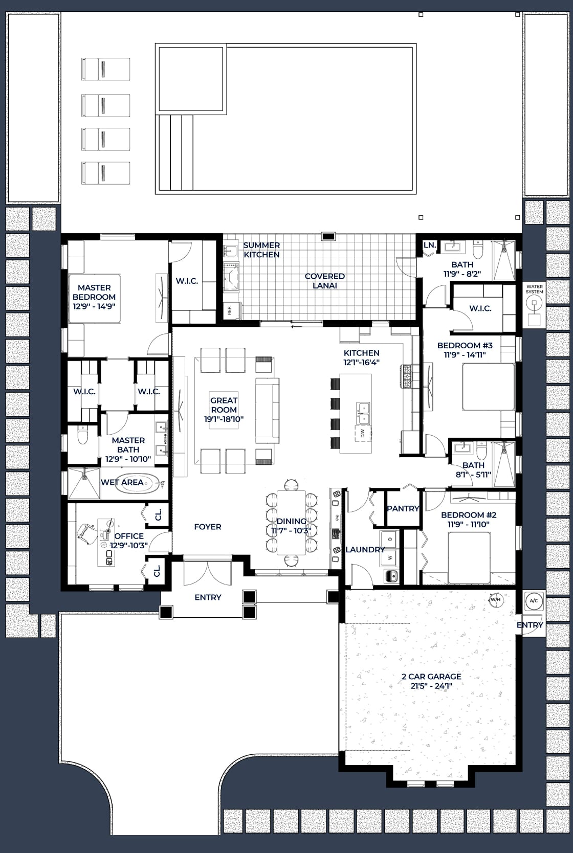 Talaus M1 2D floor plan with dimensions