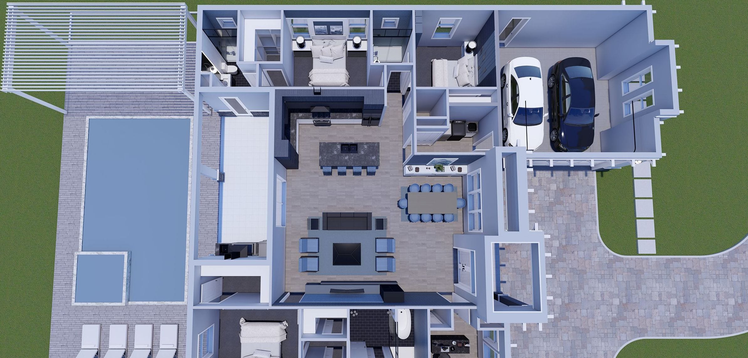 Talaus M1 3D floor plan, side view