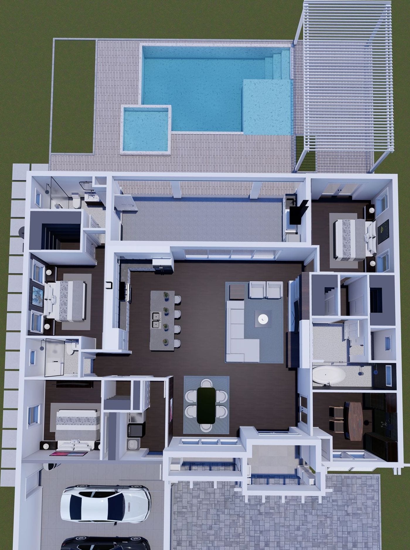 Talaus 3D floor plan, top-down